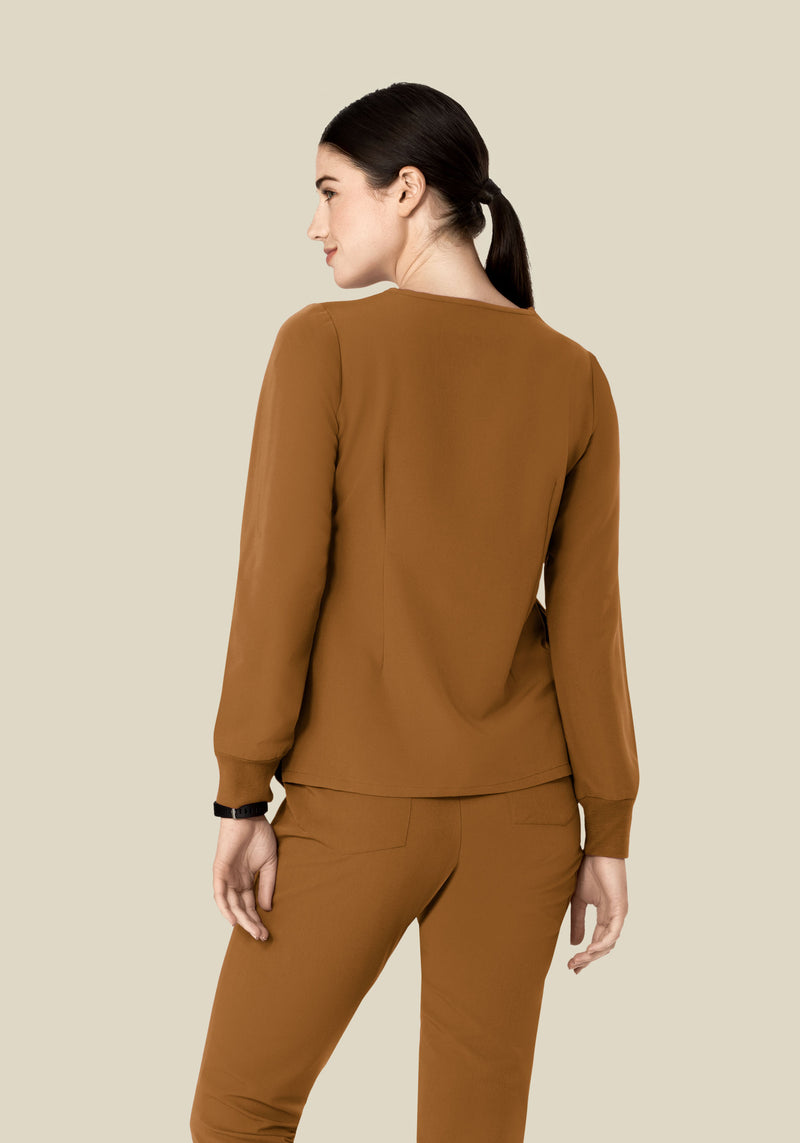 Long Sleeve 6 Pocket Top Camel