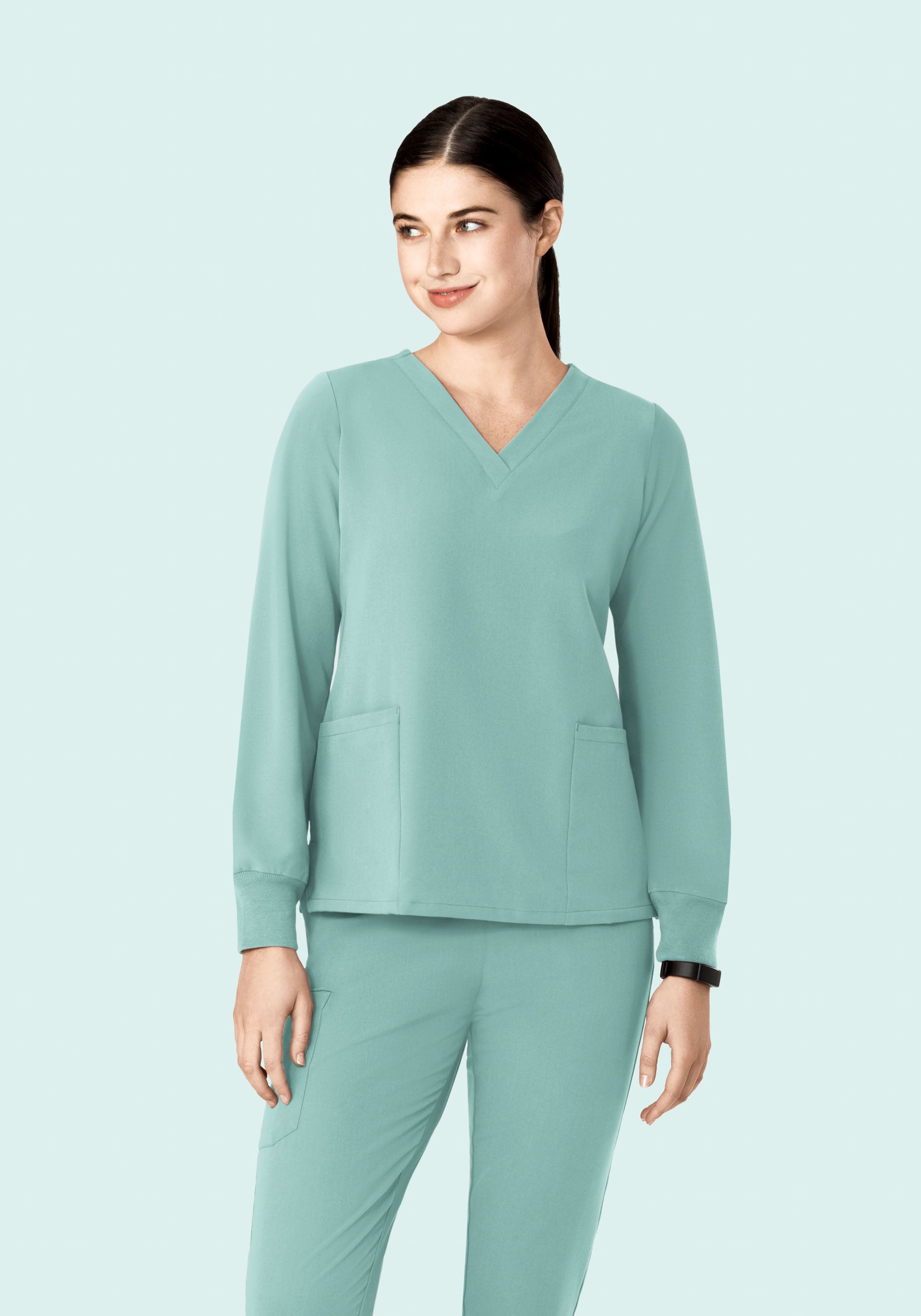 Long Sleeve 6 Pocket Top Tourmaline