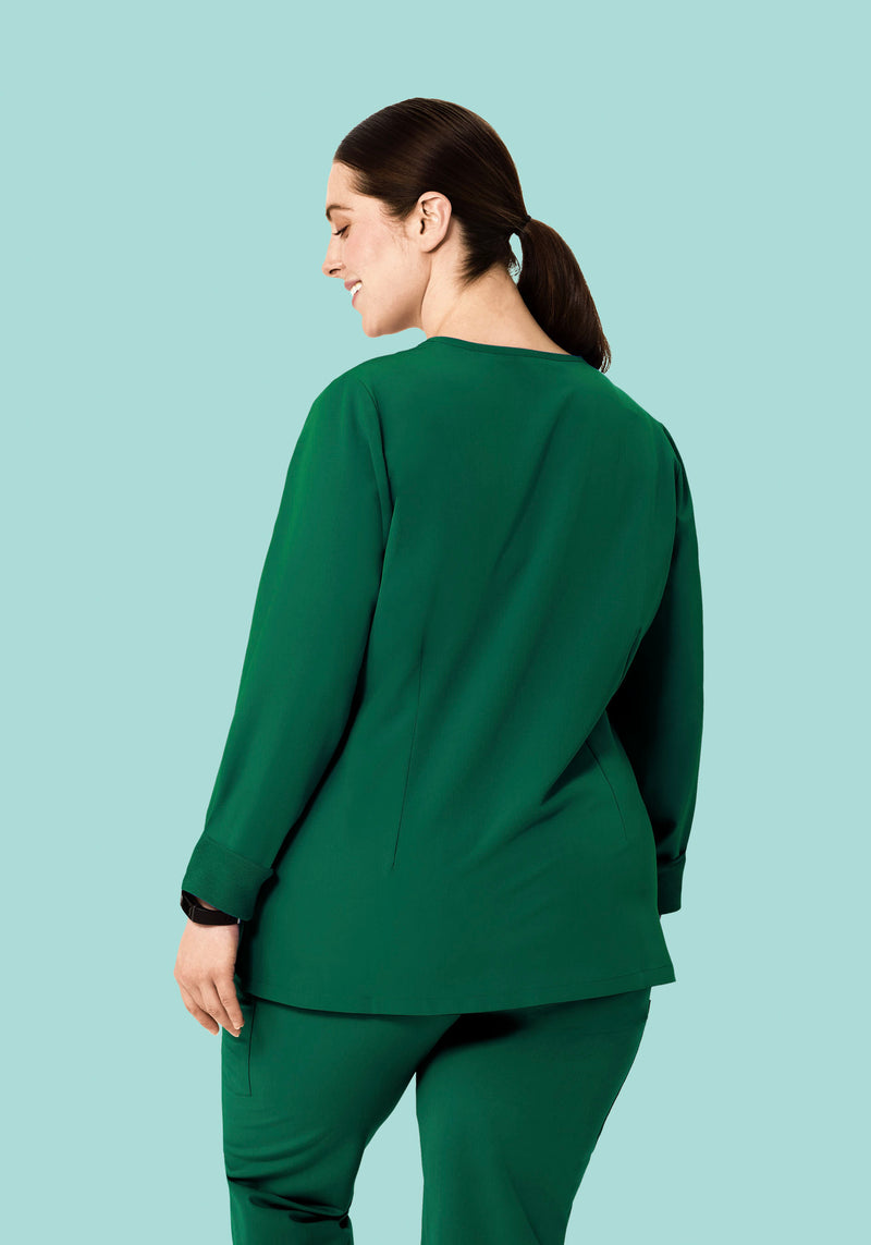 Long Sleeve One Pocket Top Hunter Green