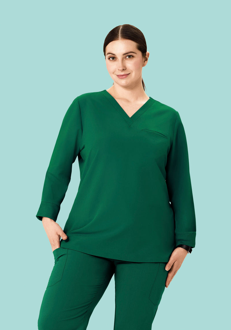 Long Sleeve One Pocket Top Hunter Green