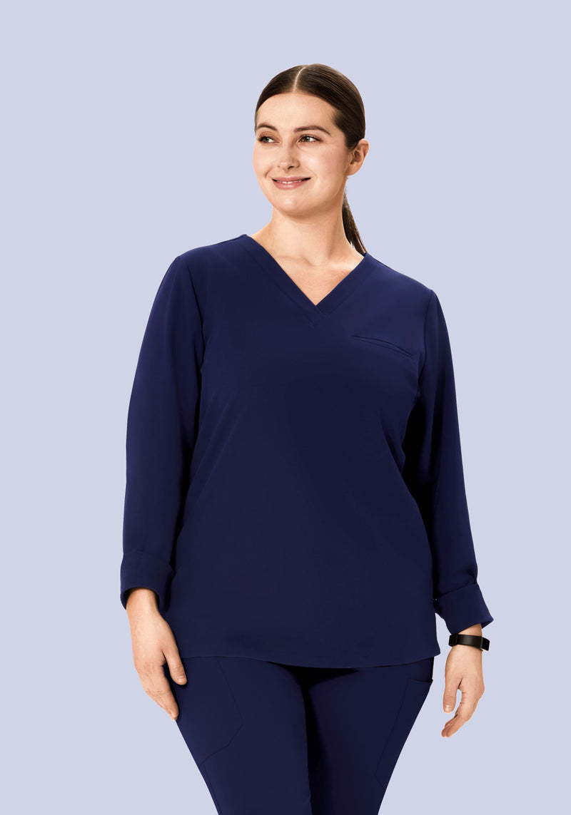 Long Sleeve One Pocket Top Navy