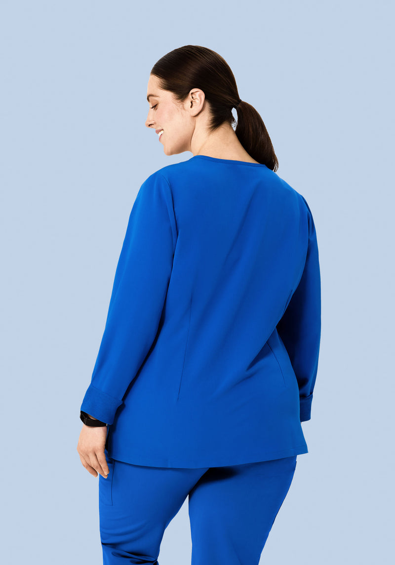 Long Sleeve One Pocket Top Royal Blue