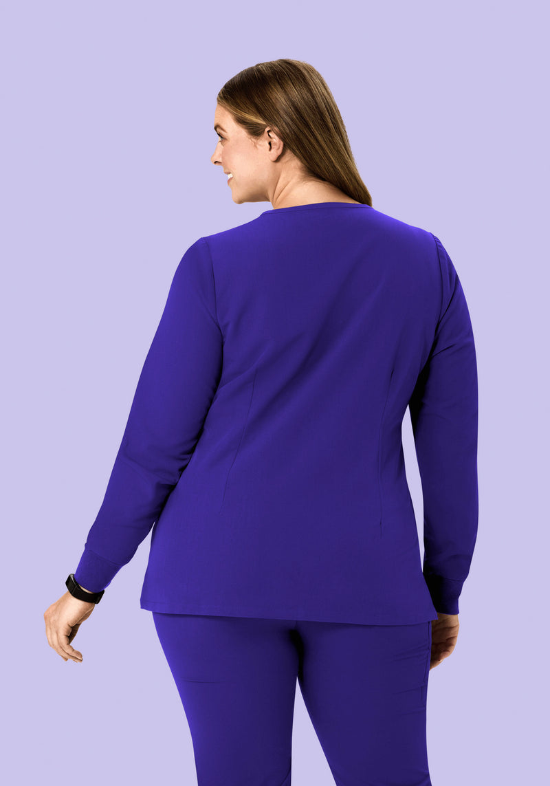 Long Sleeve One Pocket Top True Grape