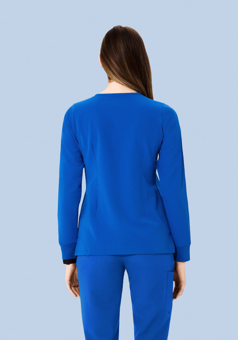 Long Sleeve One Pocket Top Royal Blue