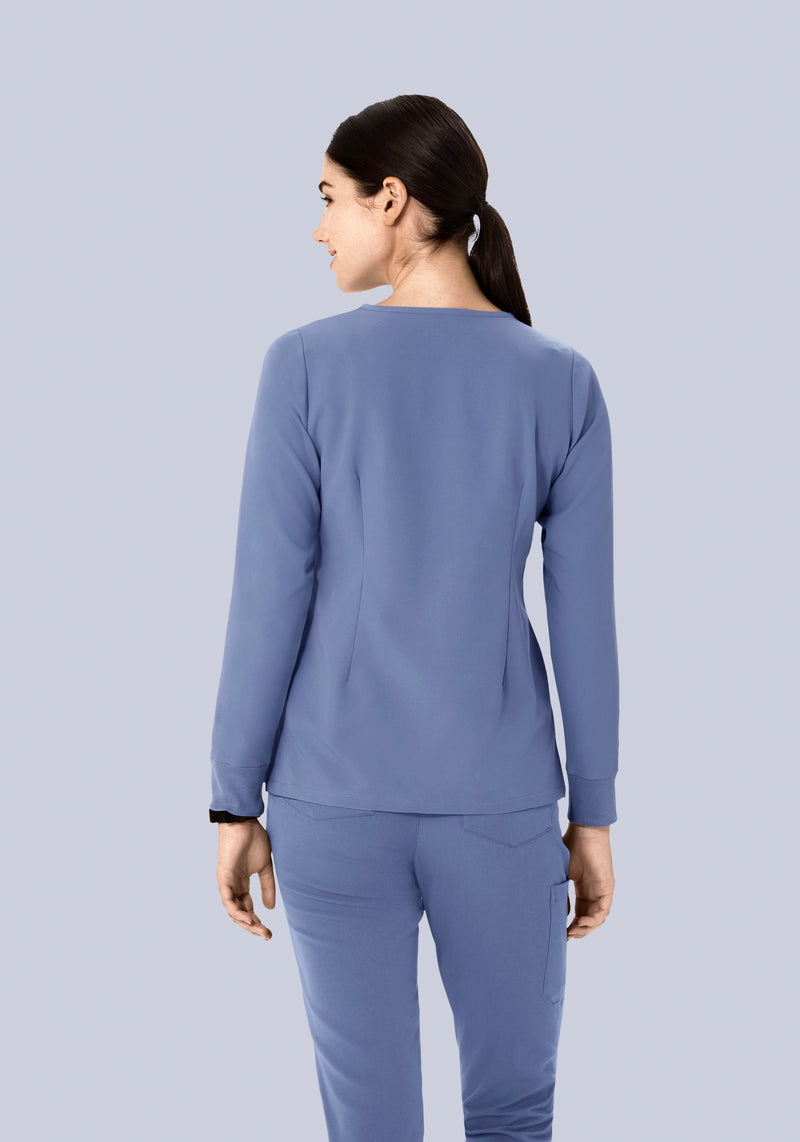 Long Sleeve One Pocket Top Periwinkle