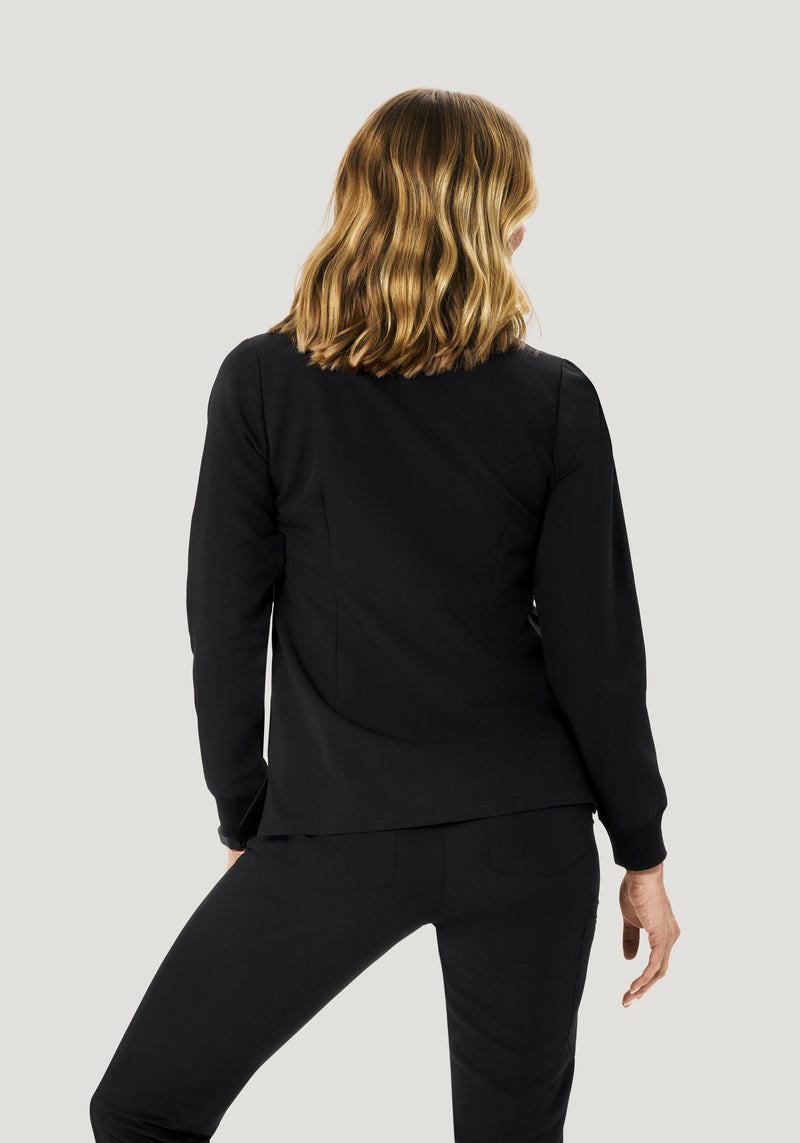 Long Sleeve One Pocket Top Black