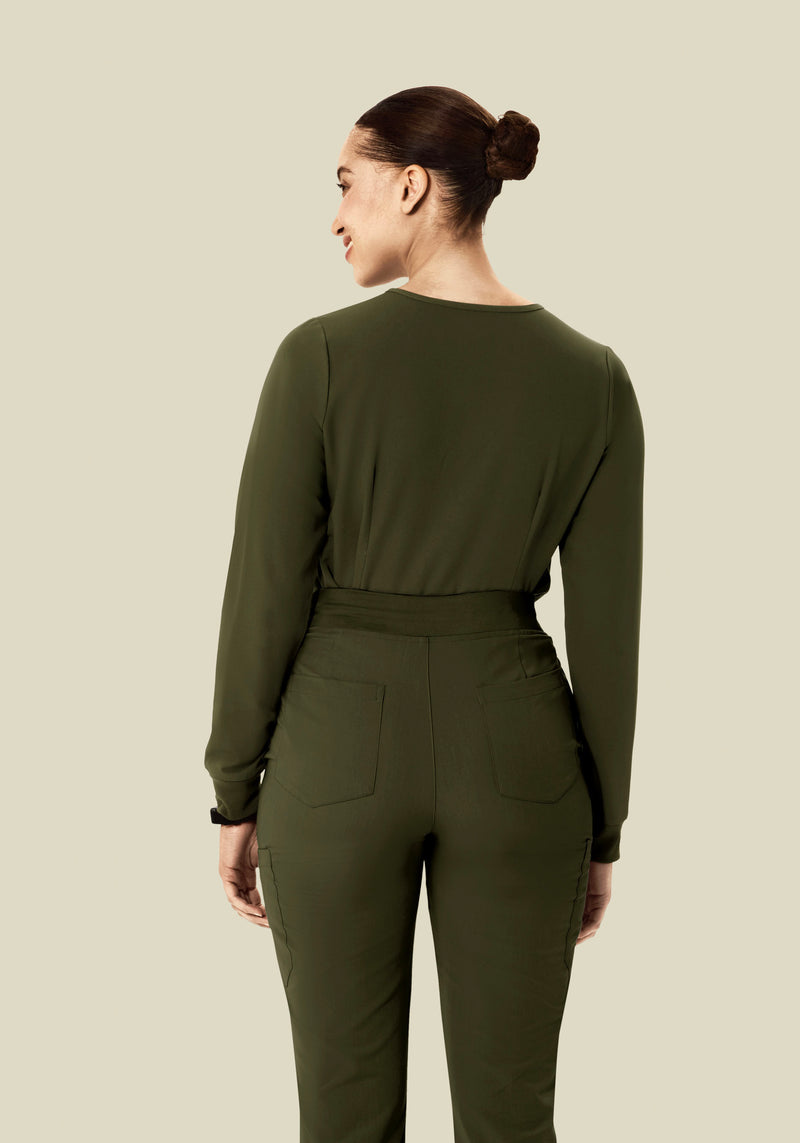 Long Sleeve One Pocket Top Olive