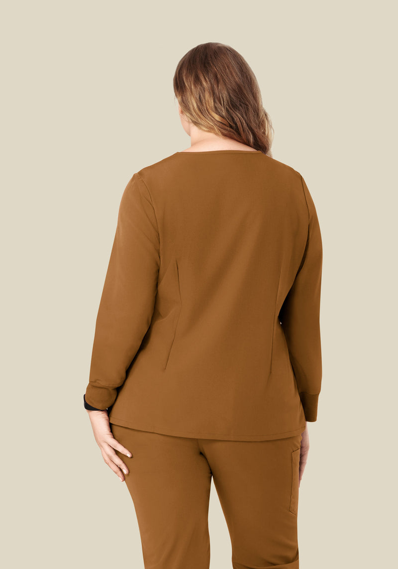 Long Sleeve 6 Pocket Top Camel