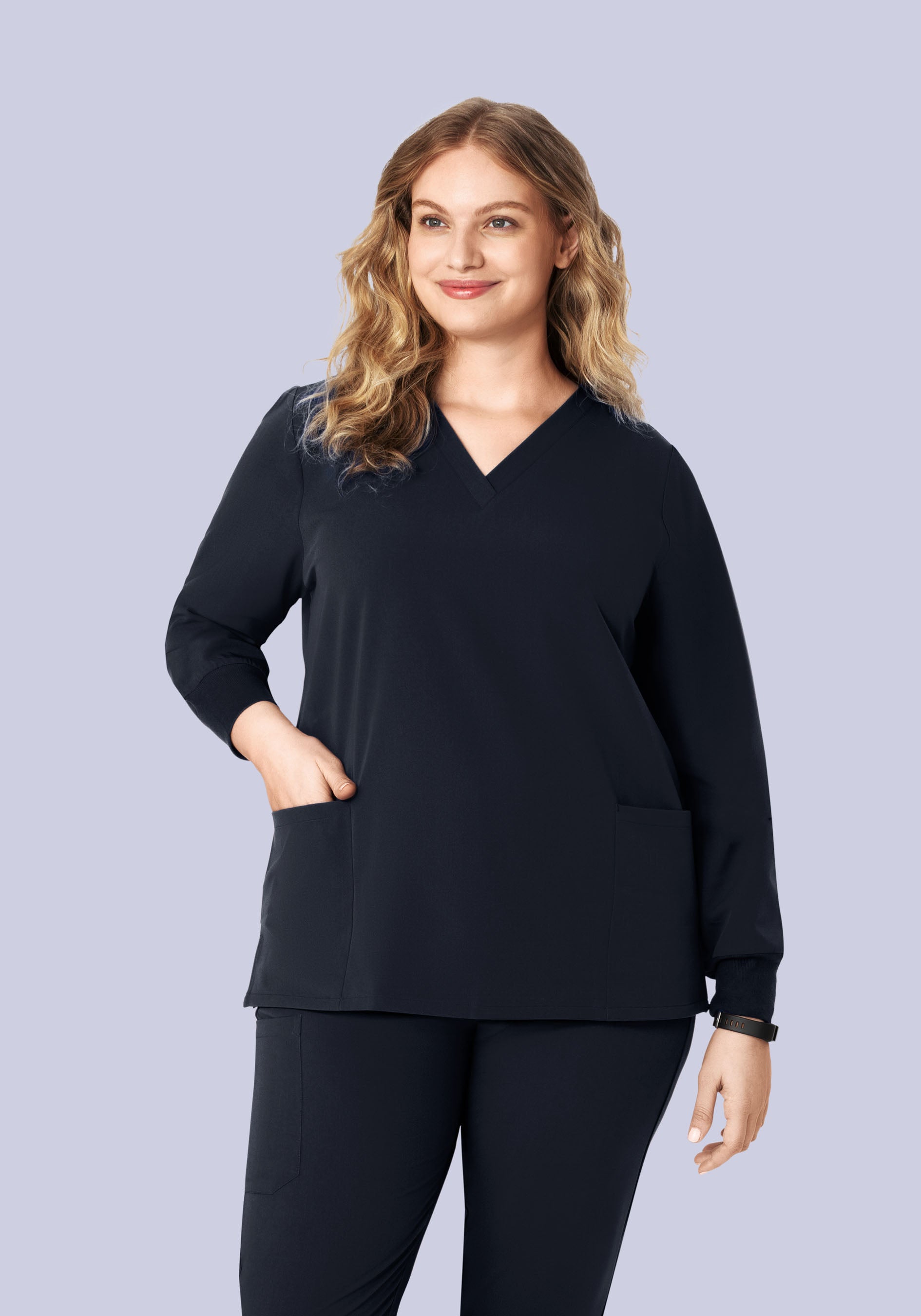 Long Sleeve 6 Pocket Top Midnight Navy