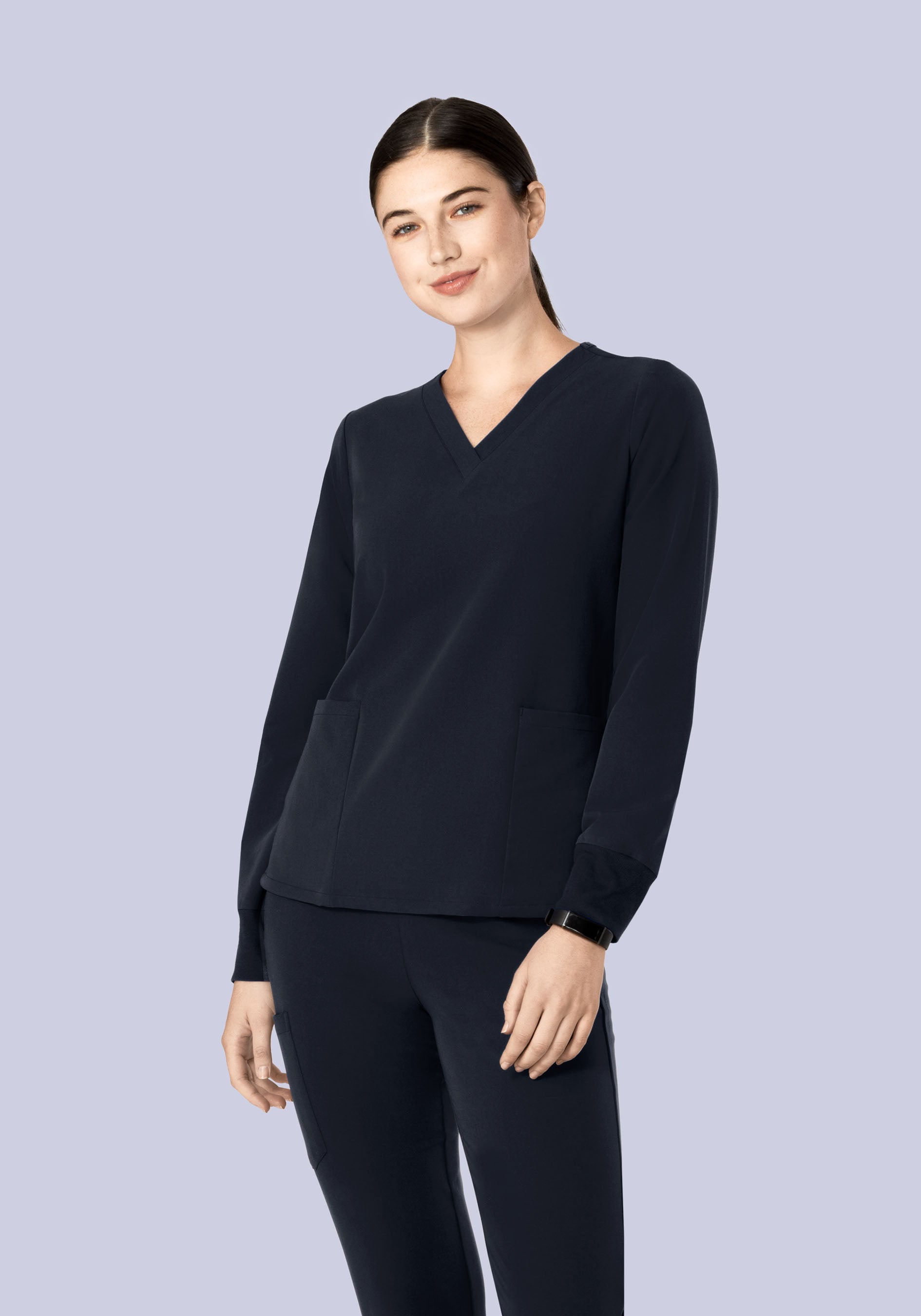 Long Sleeve 6 Pocket Top Midnight Navy