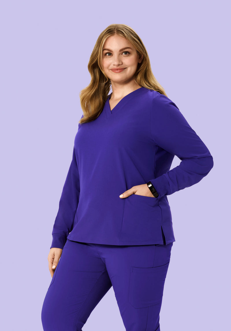 Long Sleeve 6 Pocket Top True Grape