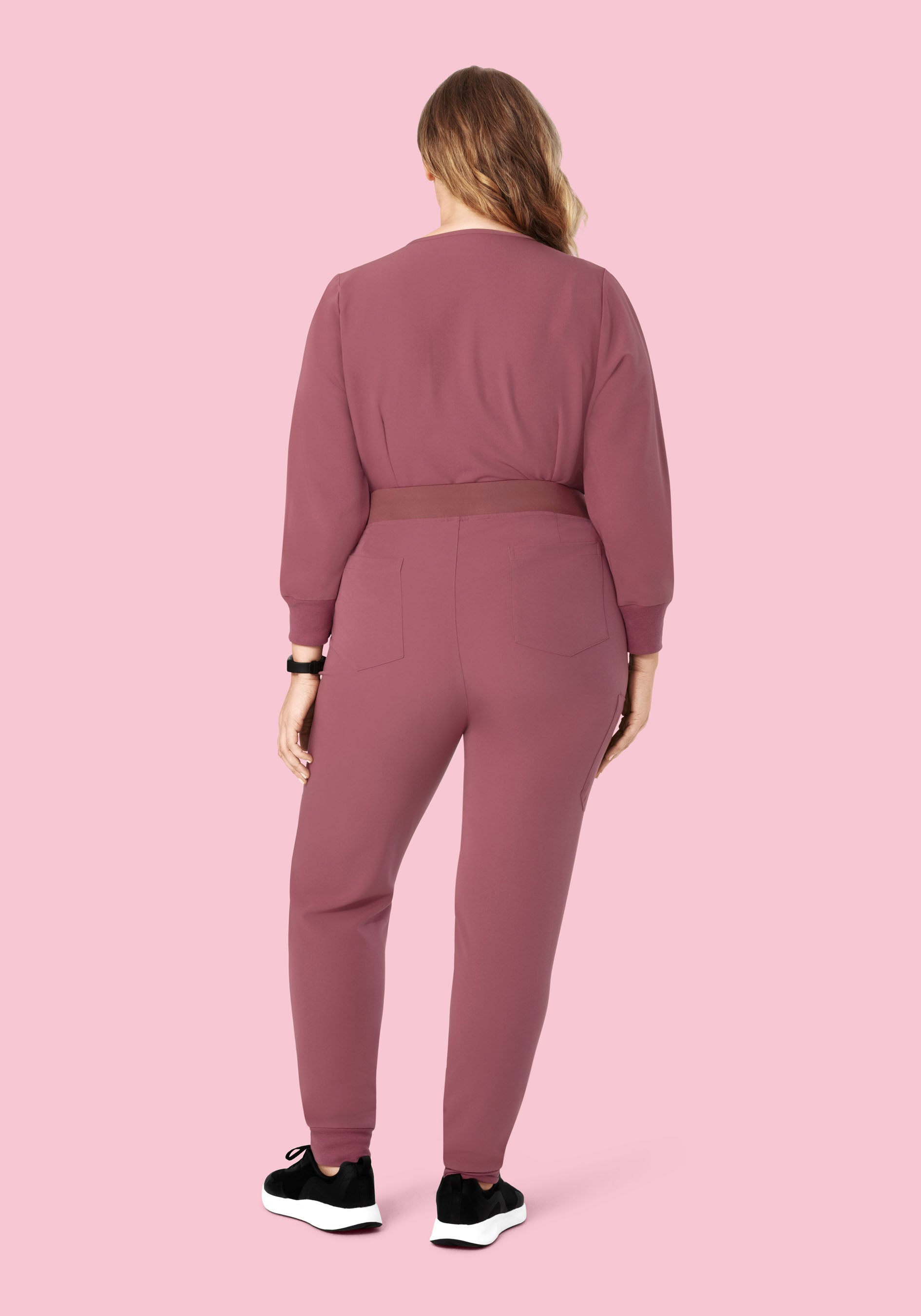 Long Sleeve 6 Pocket Top Mauve