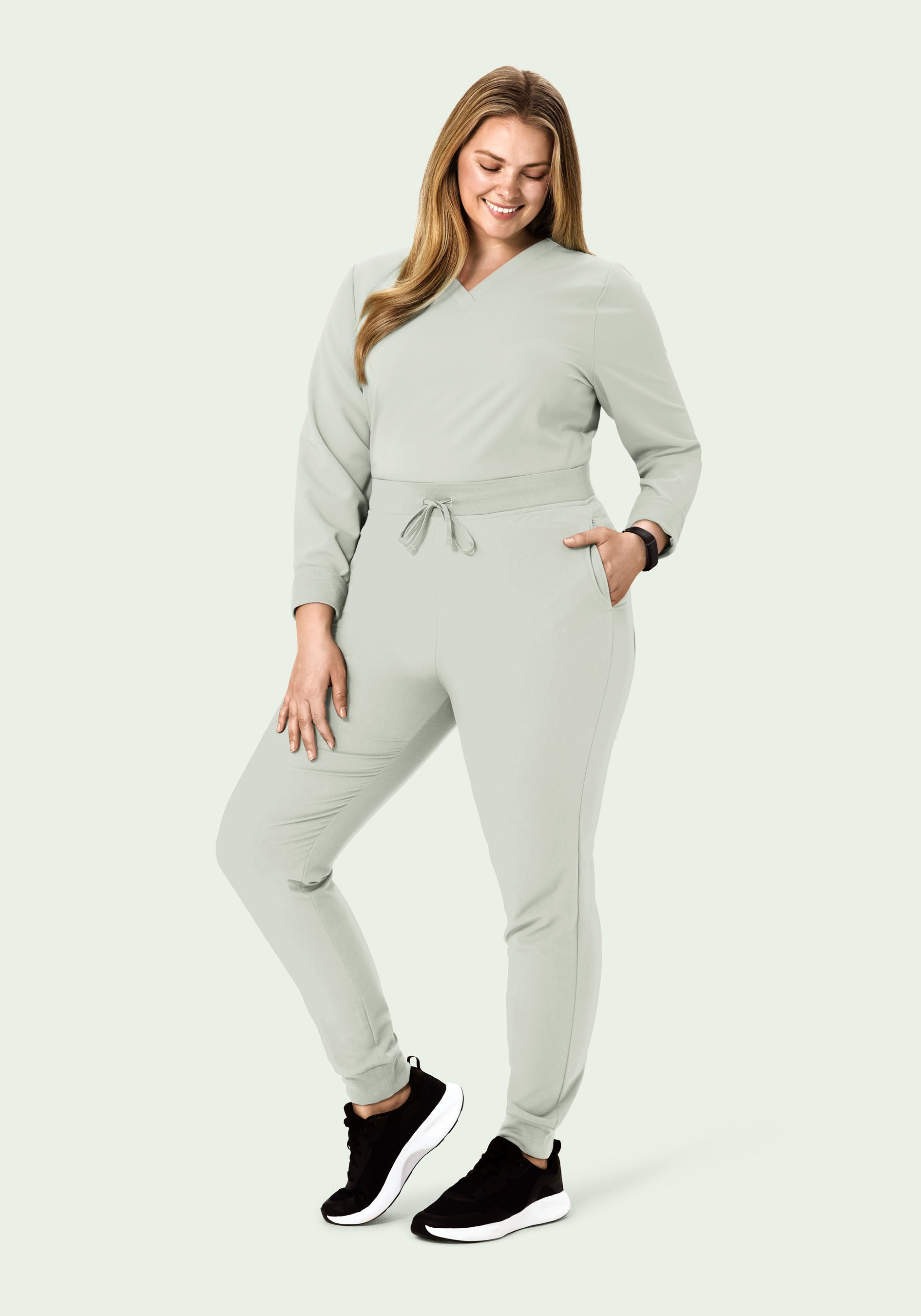 Long Sleeve 6 Pocket Top Northern Droplet