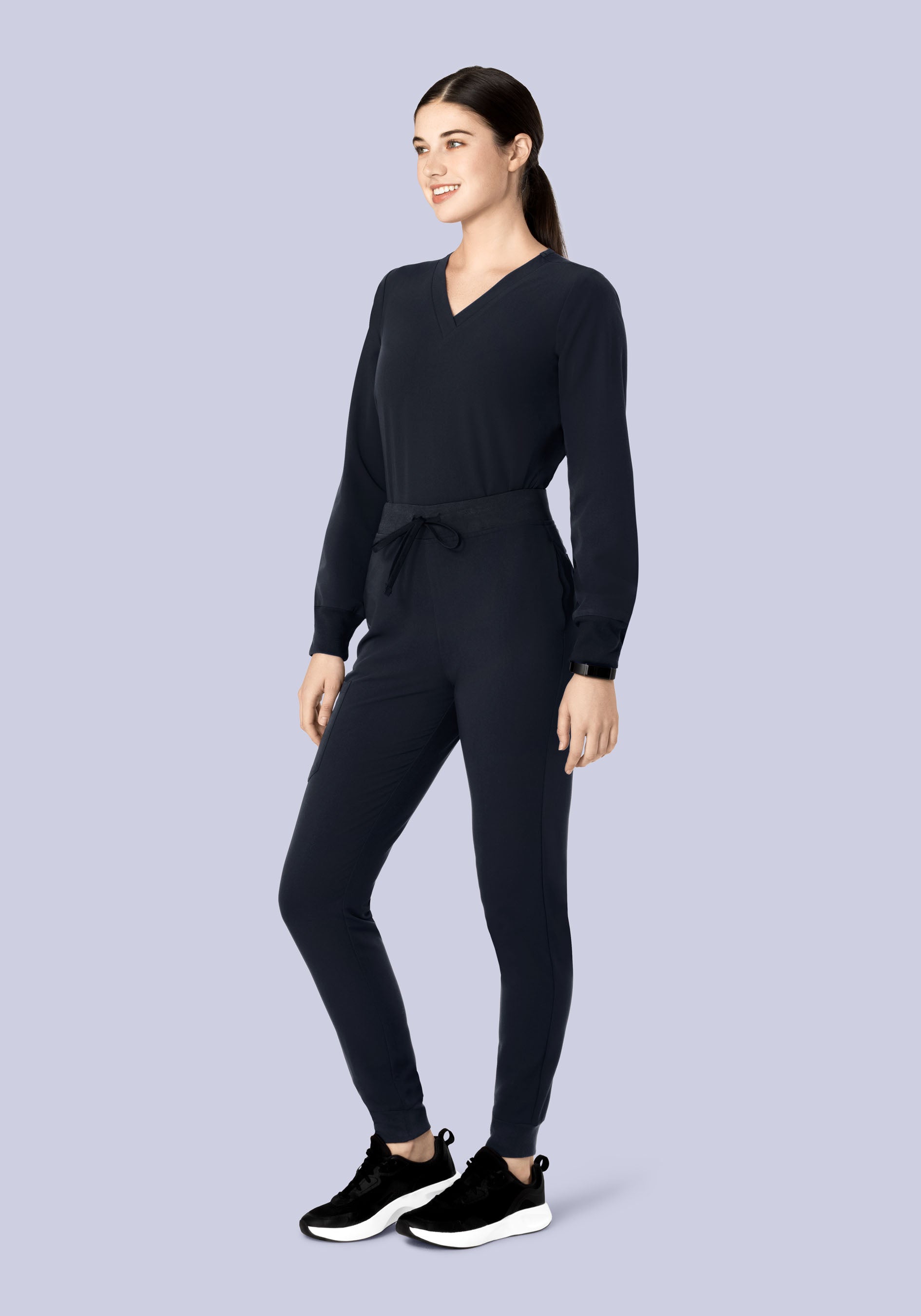 Long Sleeve 6 Pocket Top Midnight Navy