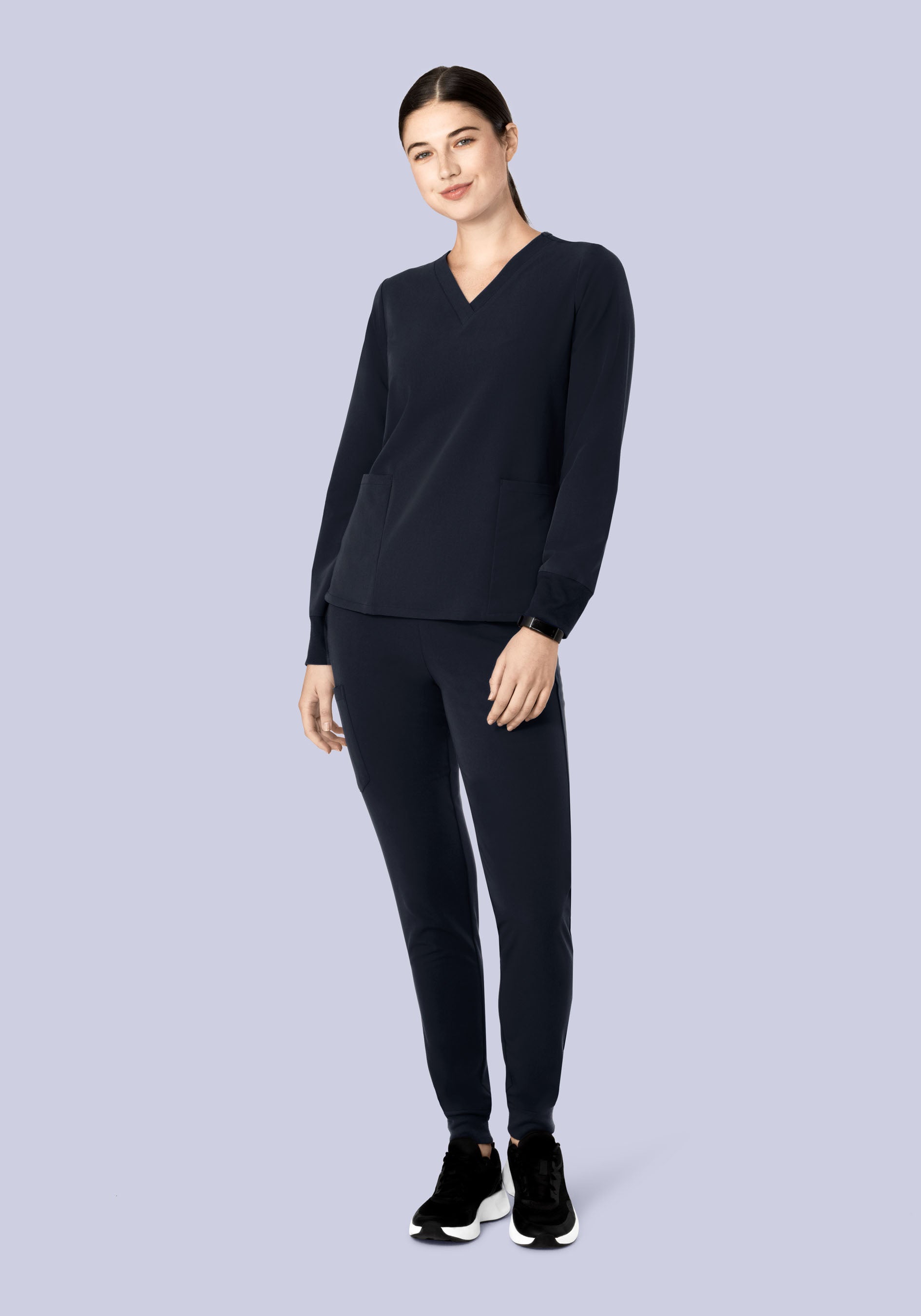 Long Sleeve 6 Pocket Top Midnight Navy