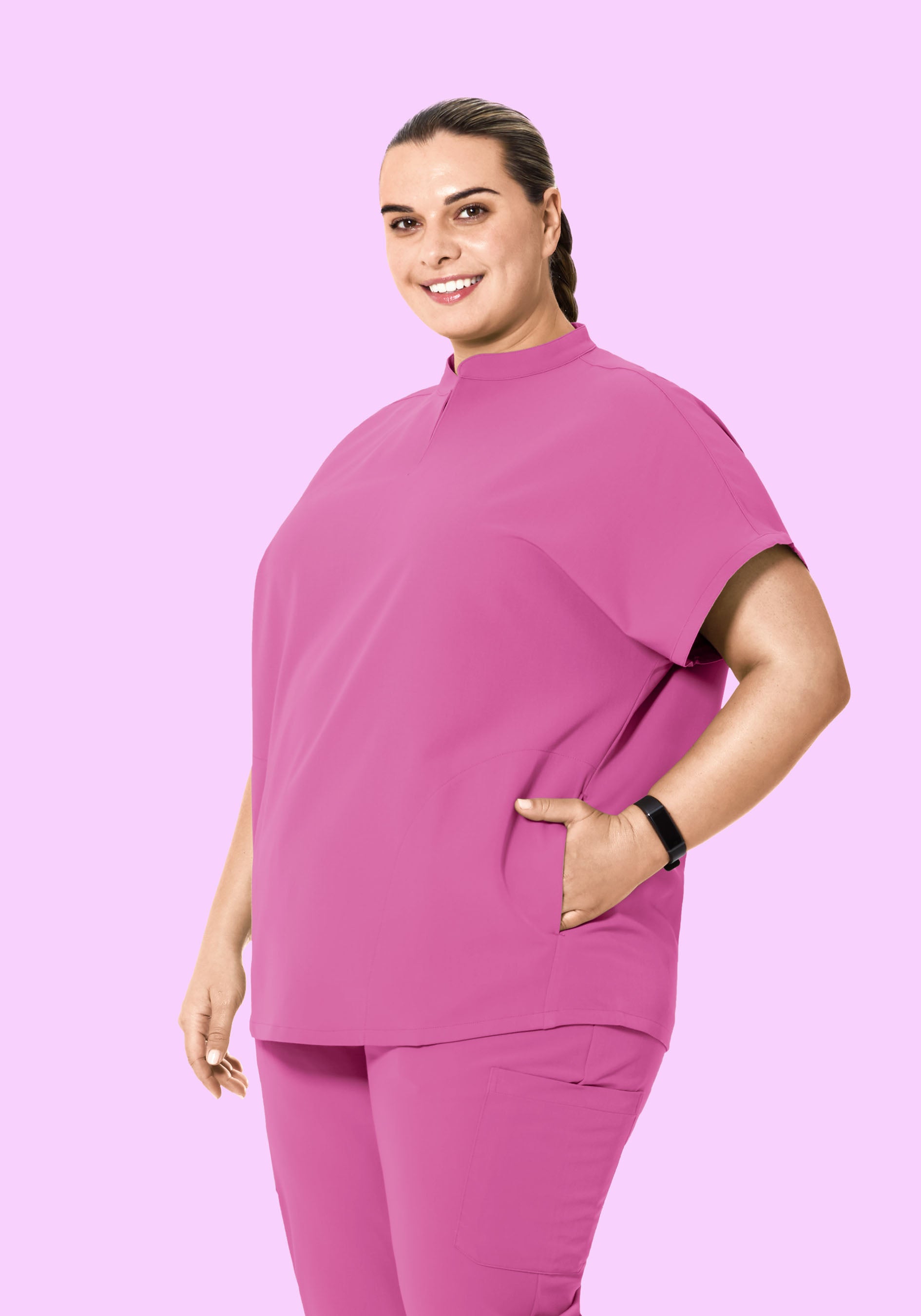 Mandarin Dolman Top Dahlia