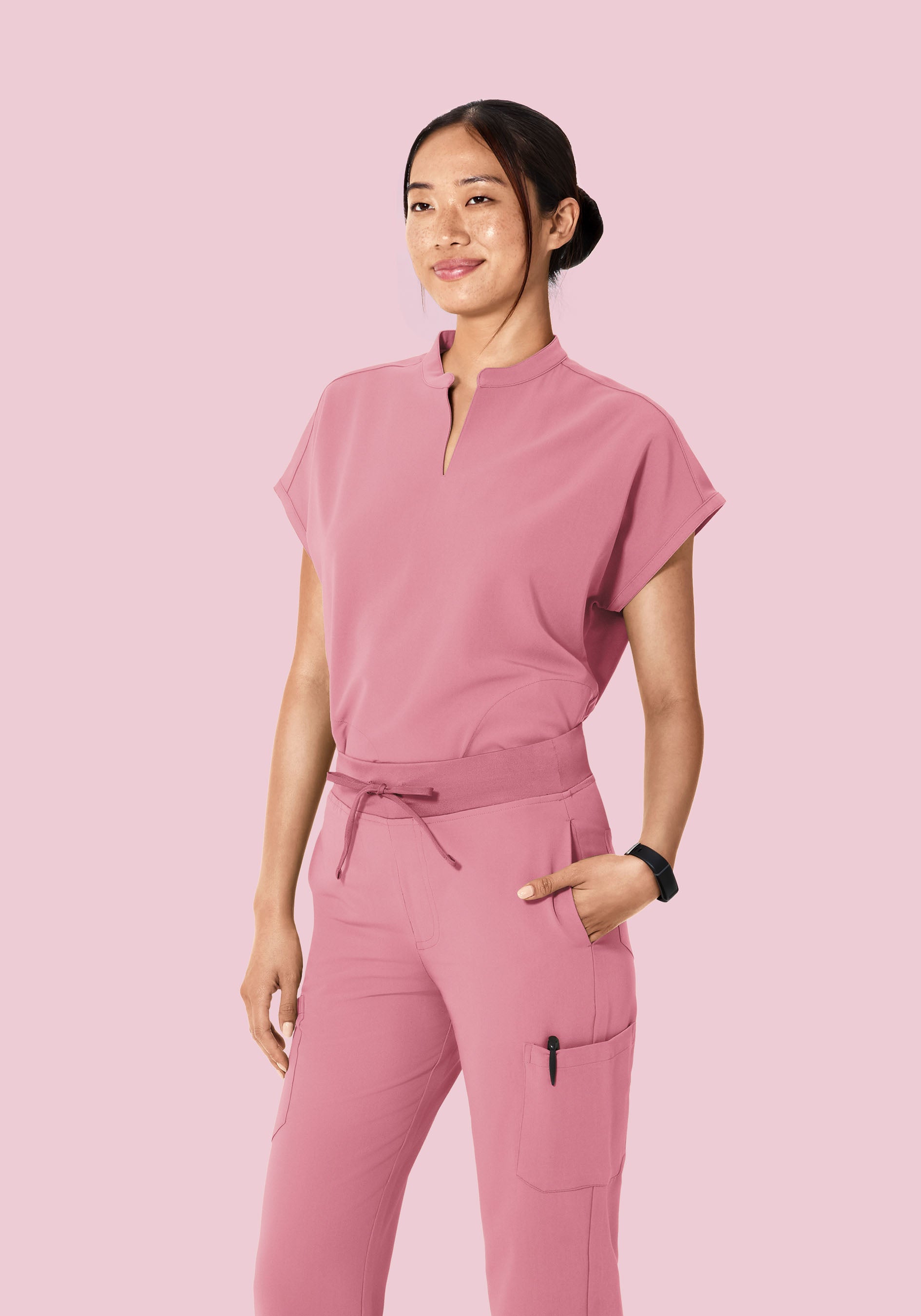 Mandarin Dolman Top Rosé