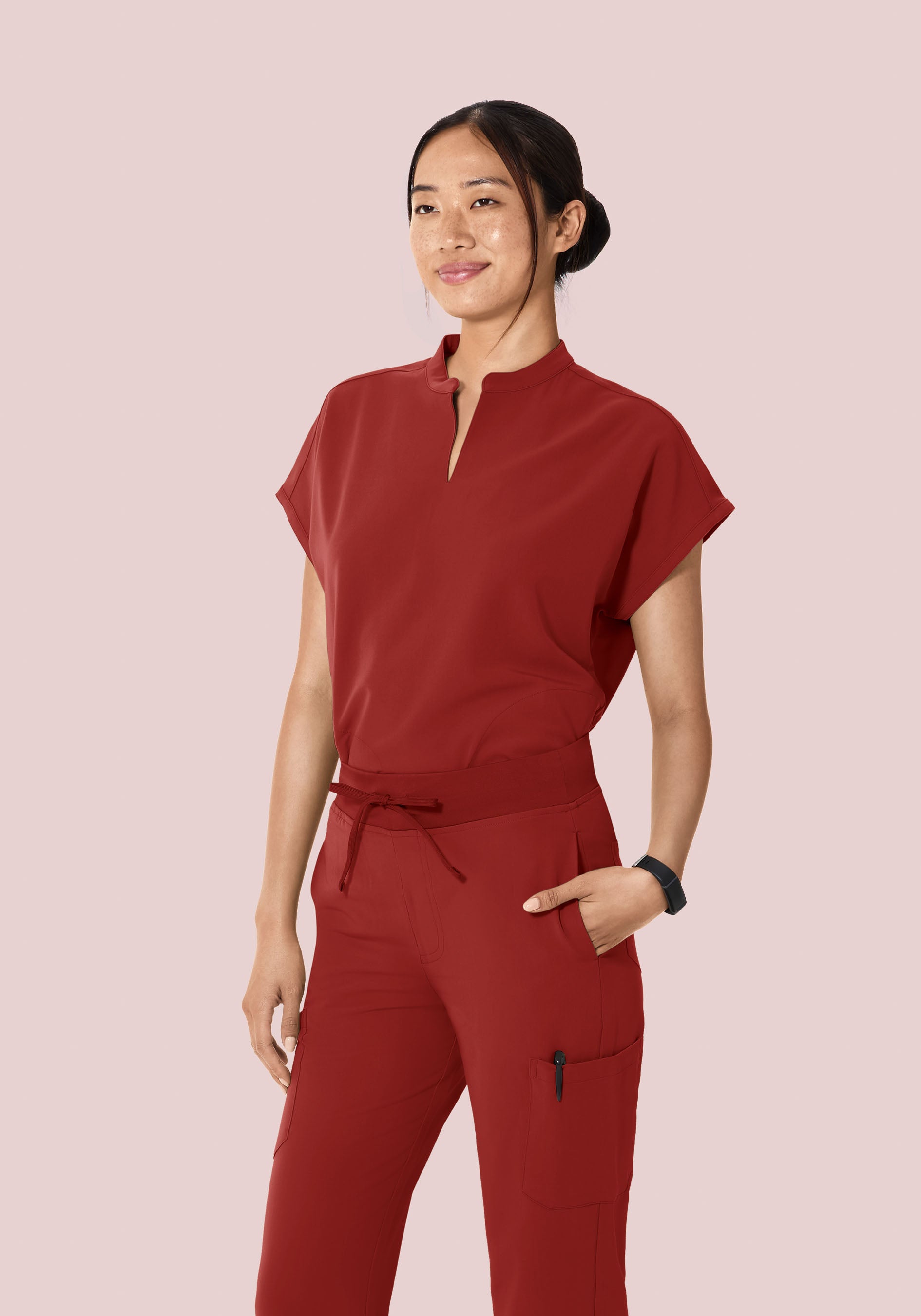 Mandarin Dolman Top Rosewood