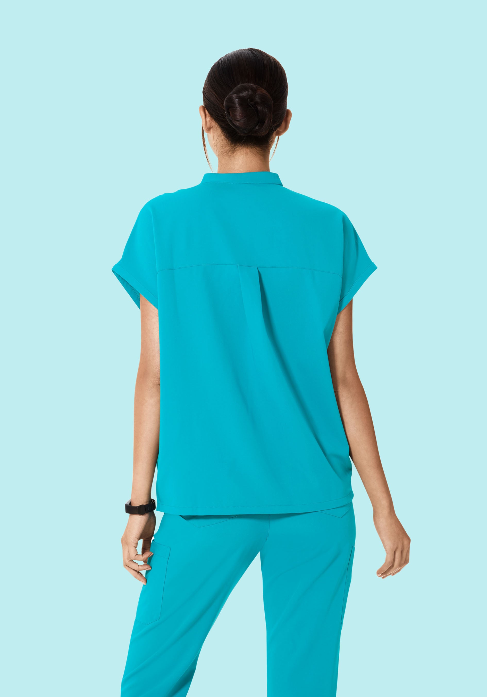 Mandarin Dolman Top Teal