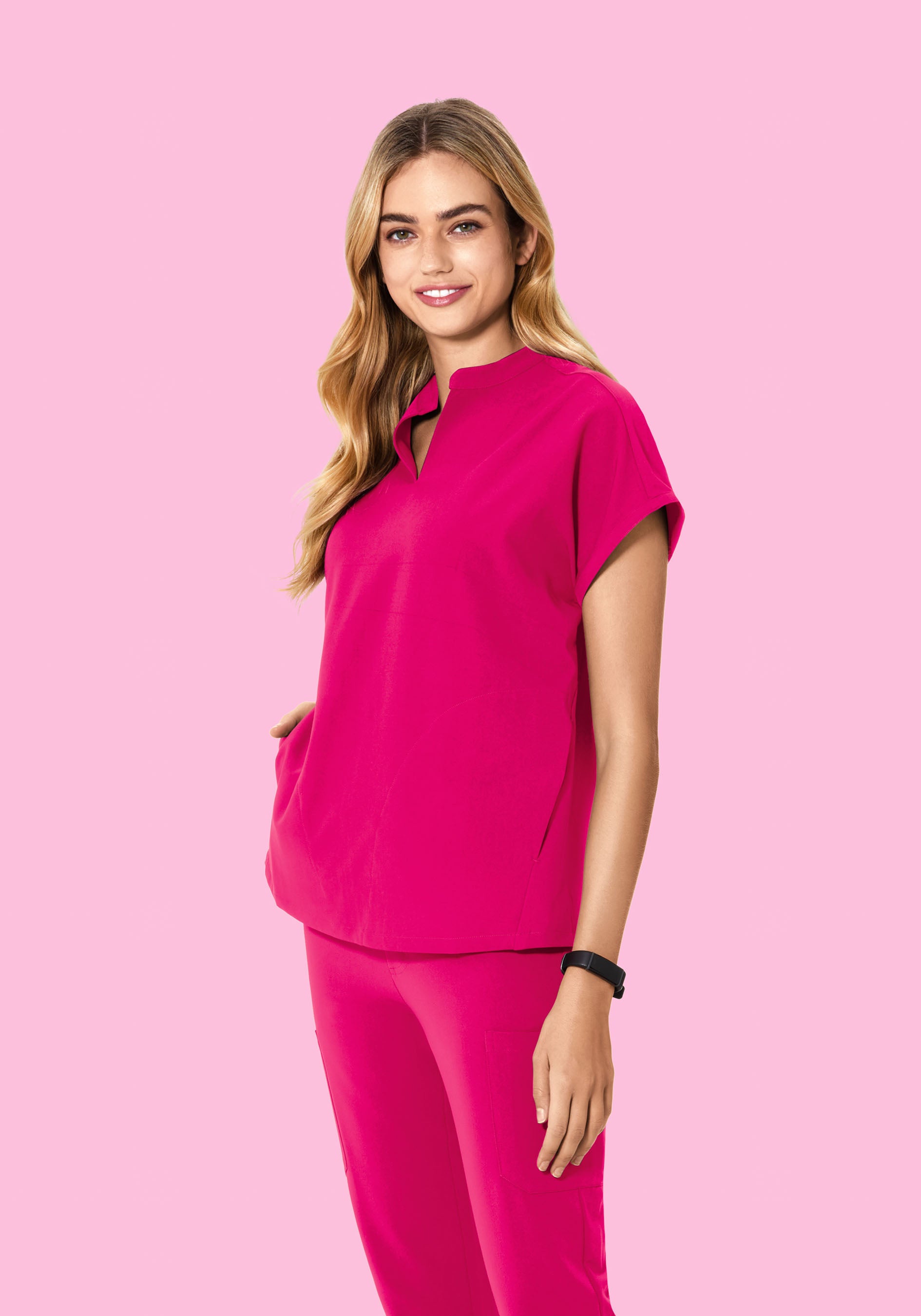 Mandarin Dolman Top Raspberry