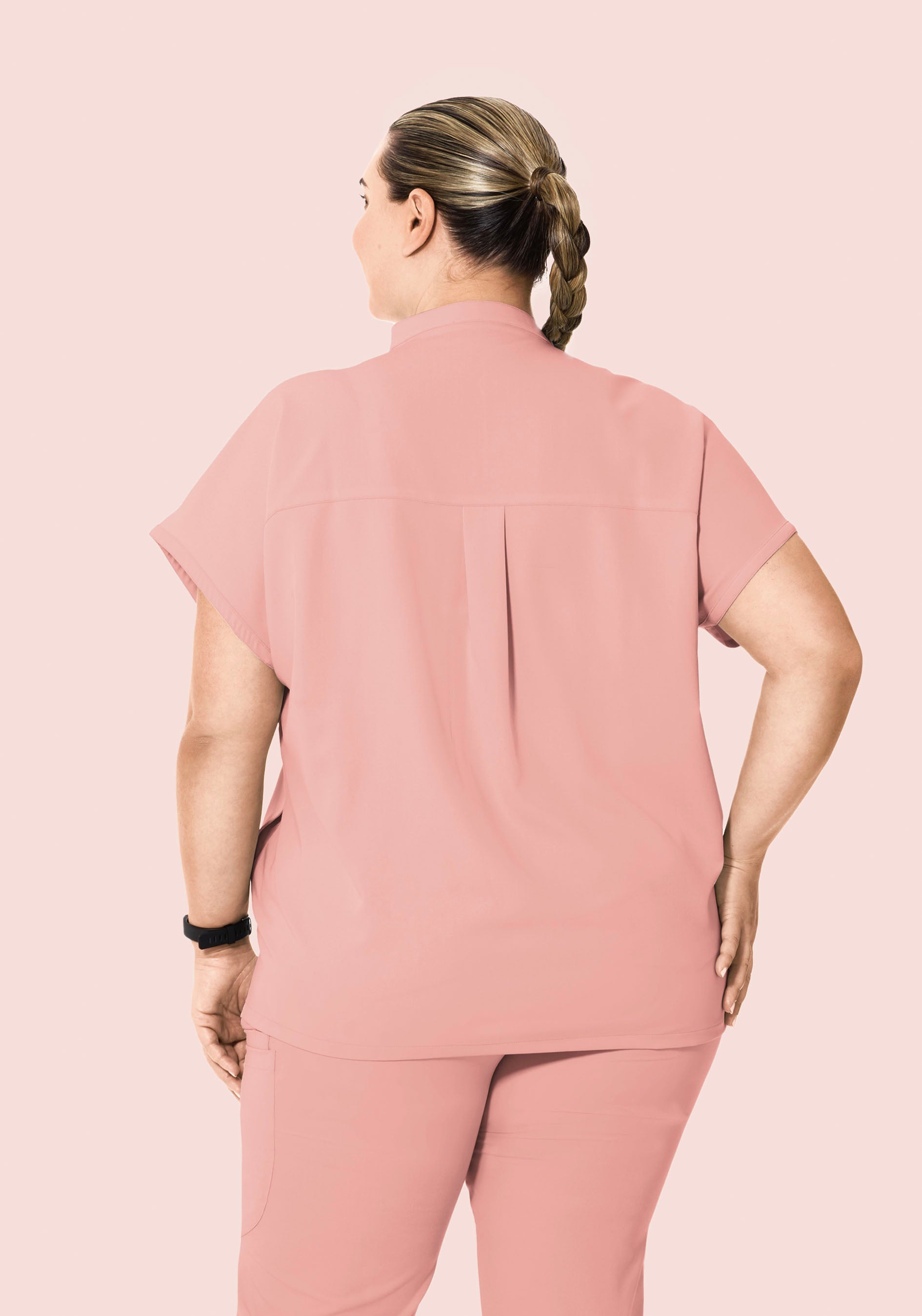 Mandarin Dolman Top Dusty Pink