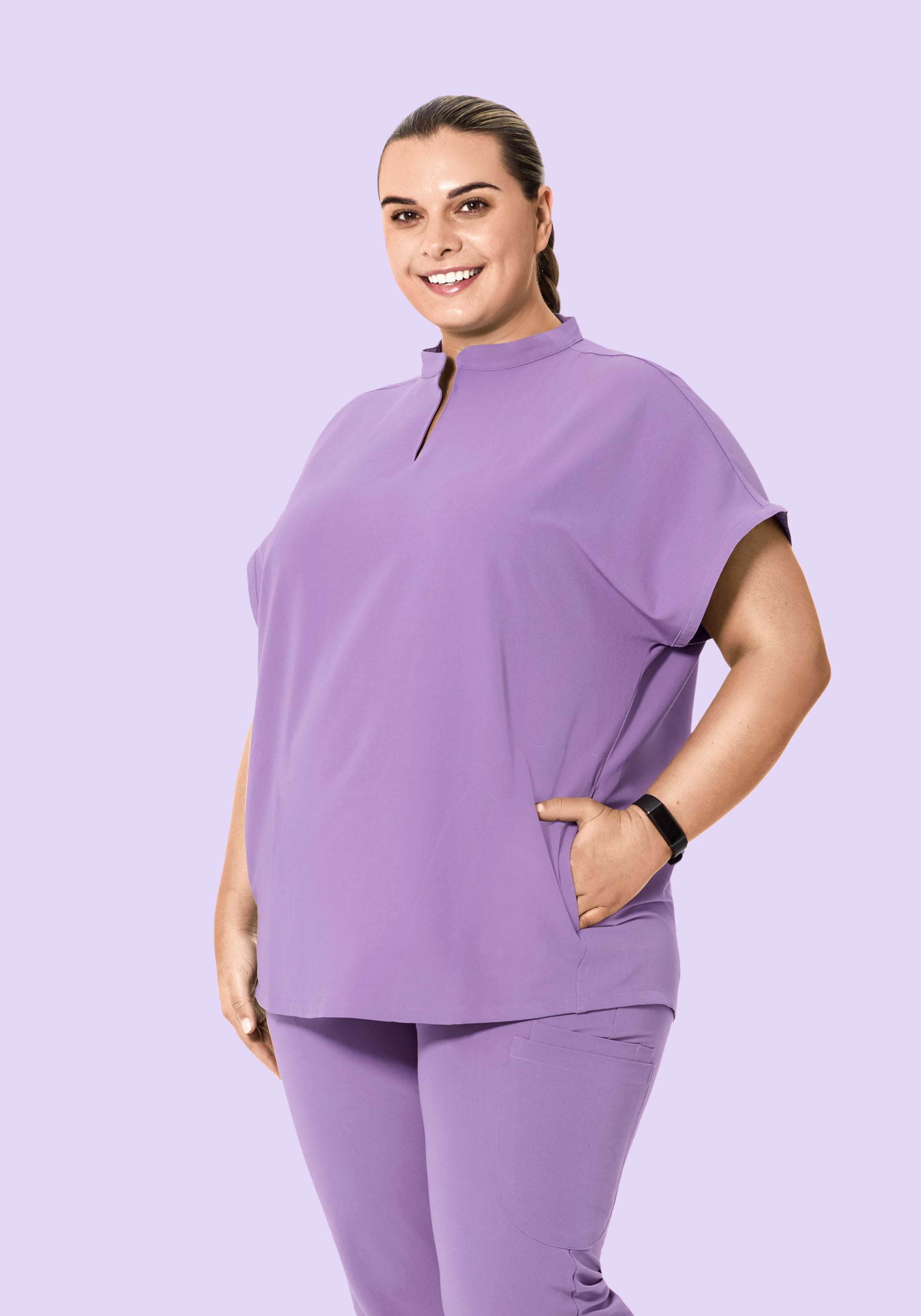 Mandarin Dolman Top Lavender