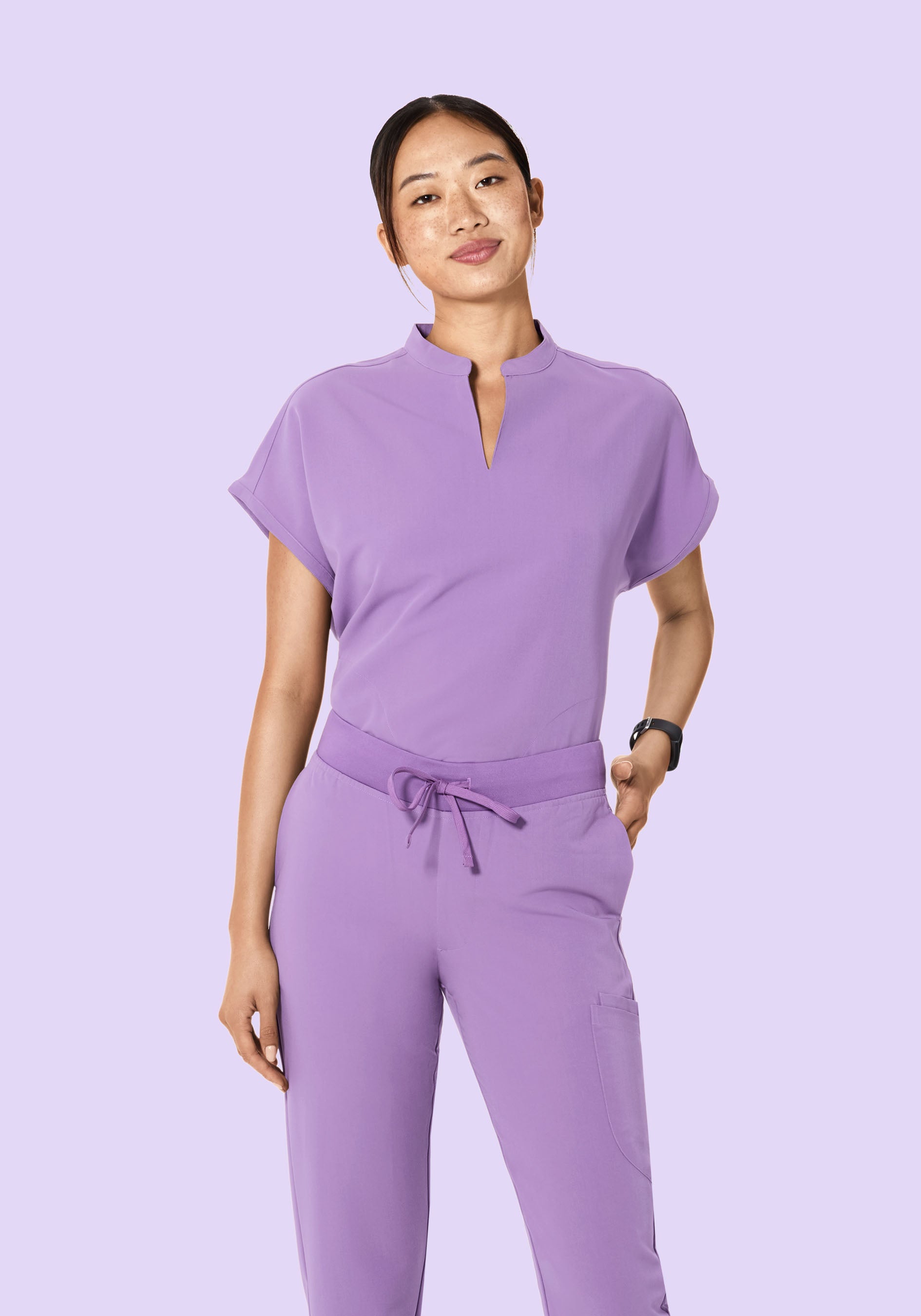 Mandarin Dolman Top Lavender