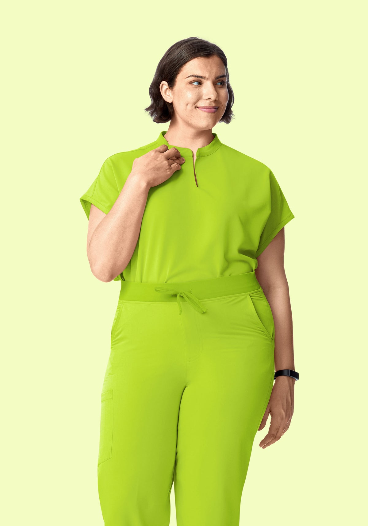 Mandarin Dolman Top Apple Green