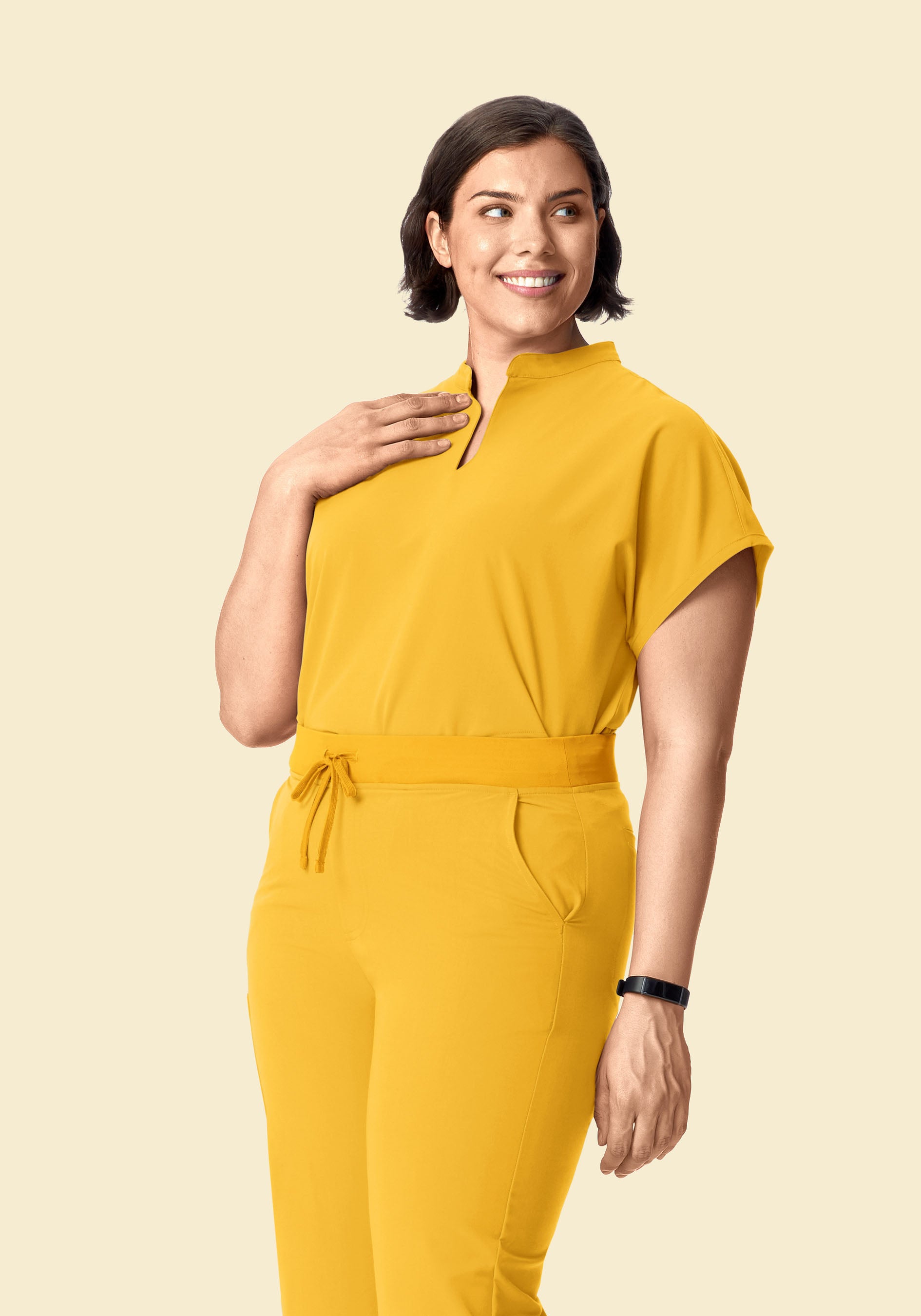 Mandarin Dolman Top Dijon
