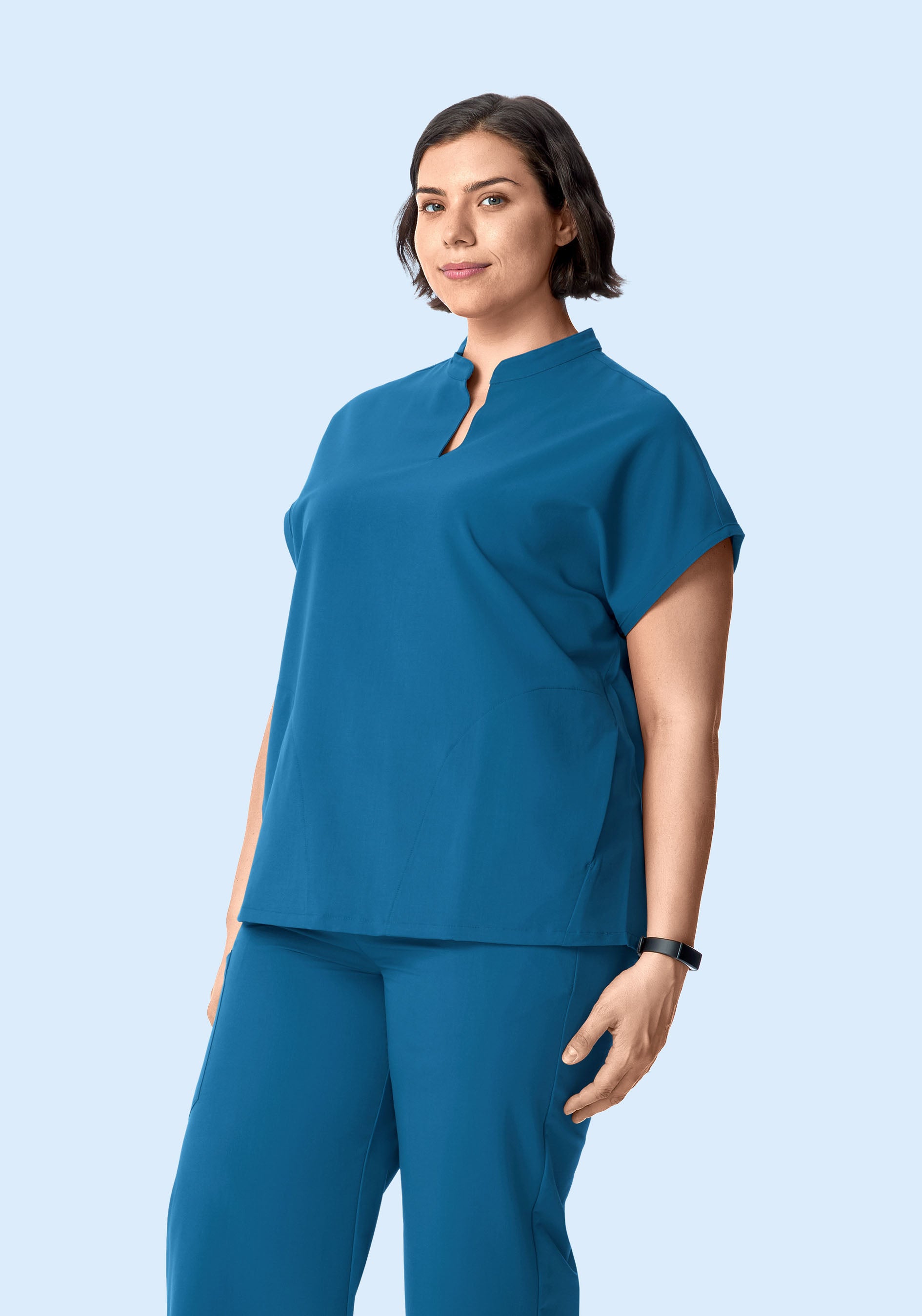 Mandarin Dolman Top Vallarta Blue