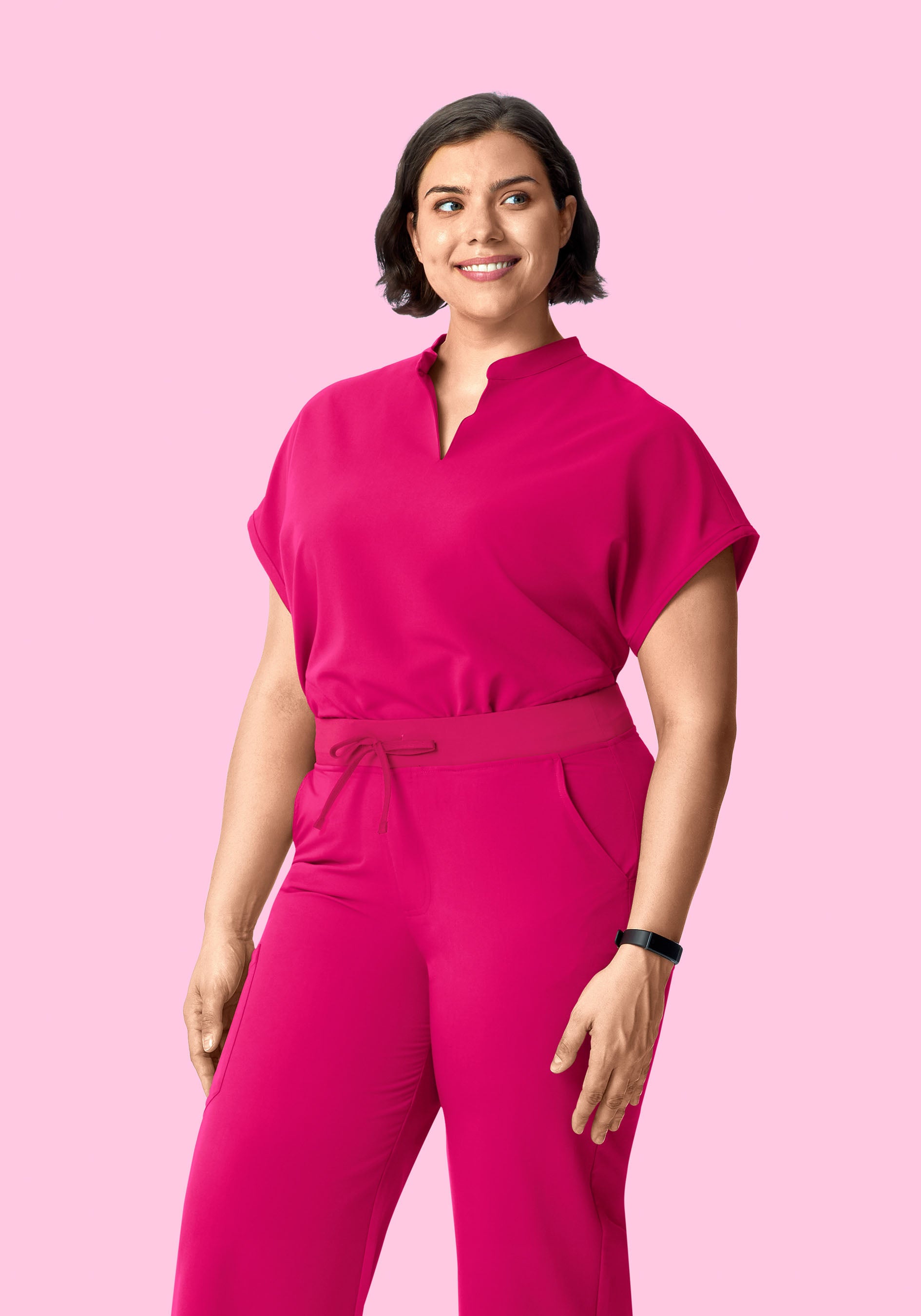 Mandarin Dolman Top Raspberry