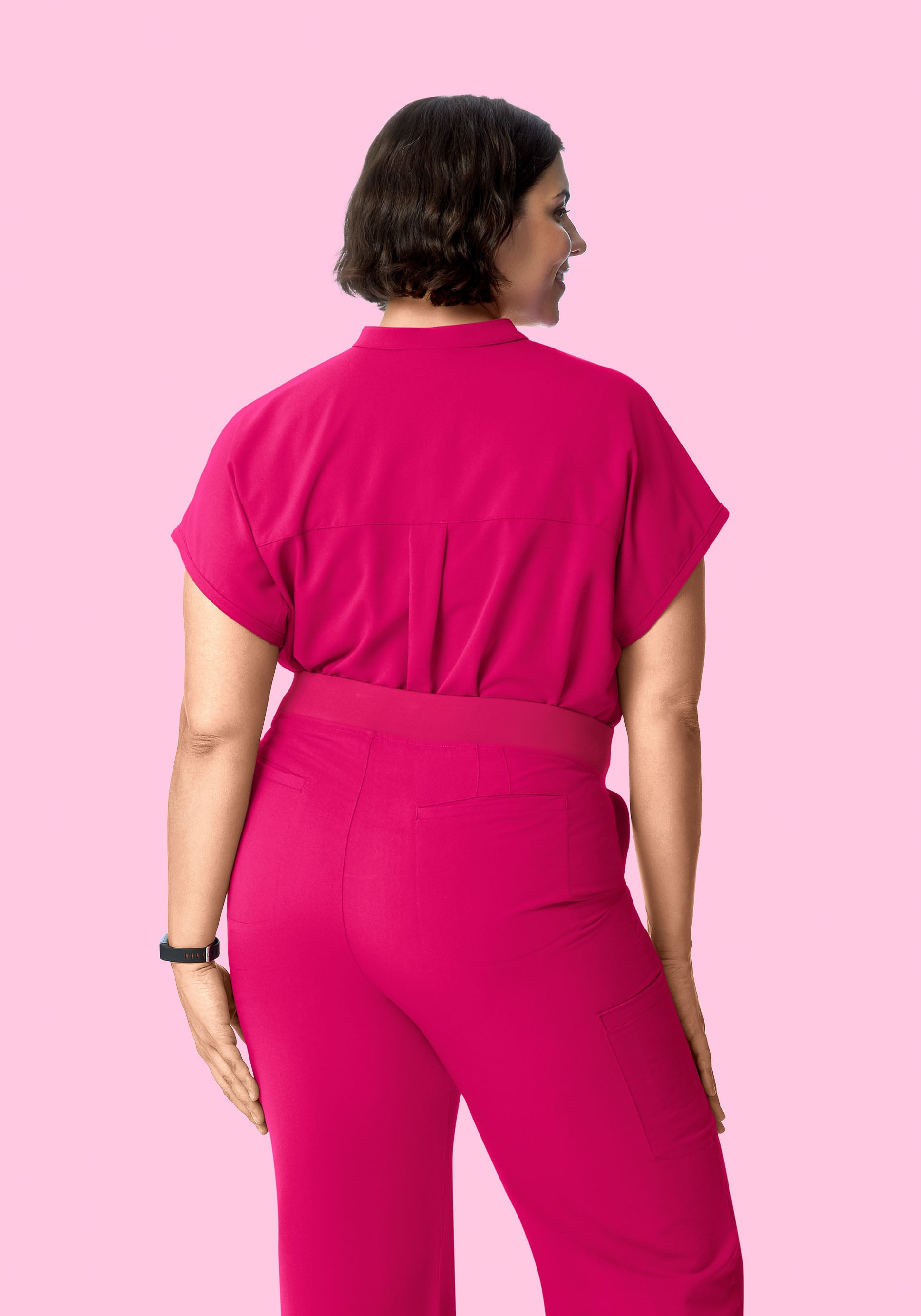 Mandarin Dolman Top Raspberry
