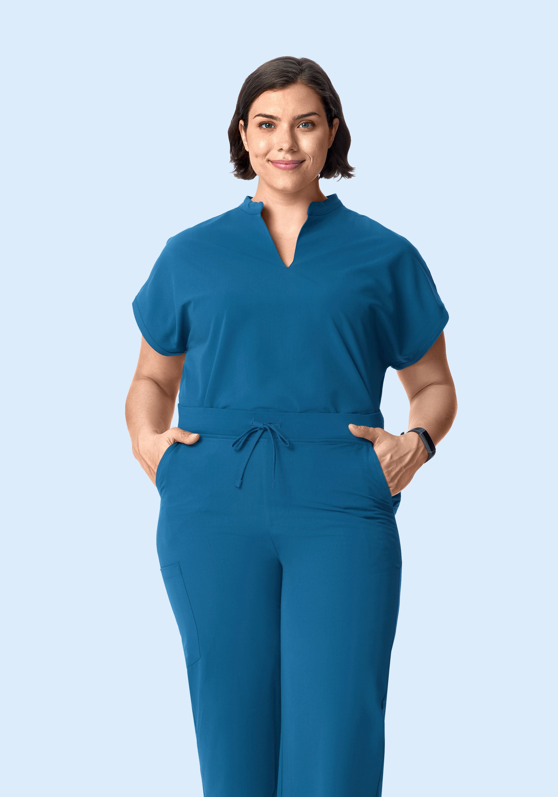 Mandarin Dolman Top Vallarta Blue