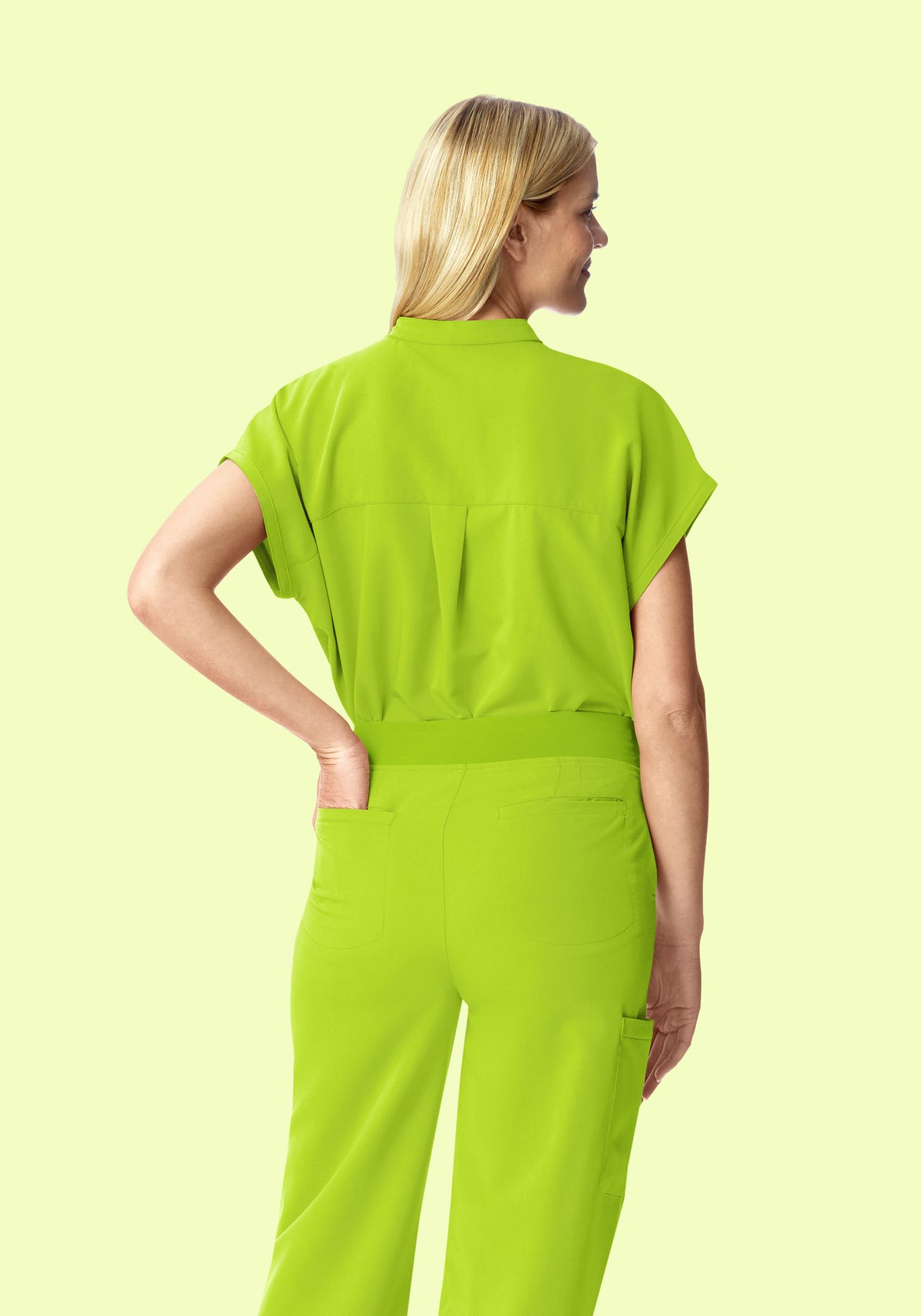 Mandarin Dolman Top Apple Green