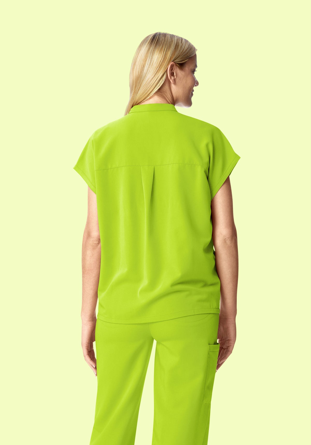 Mandarin Dolman Top Apple Green
