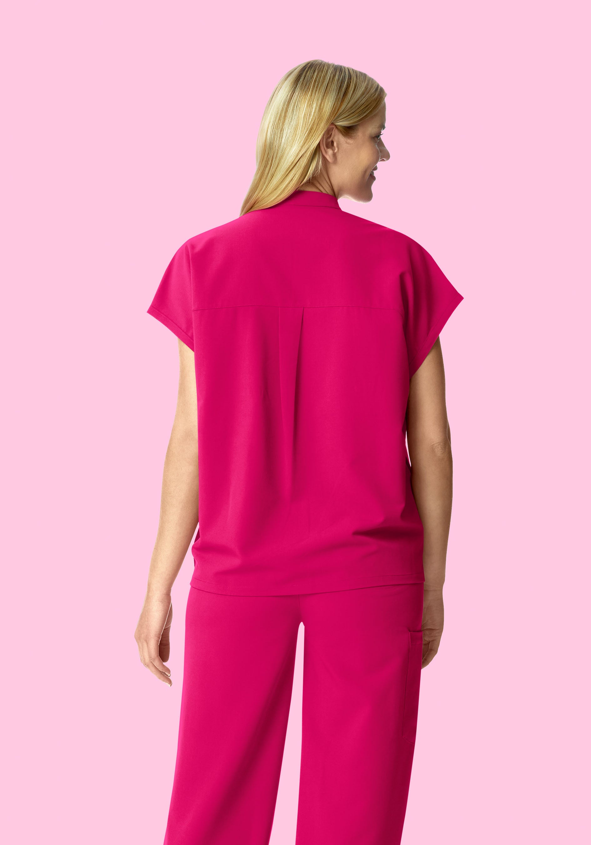 Mandarin Dolman Top Raspberry