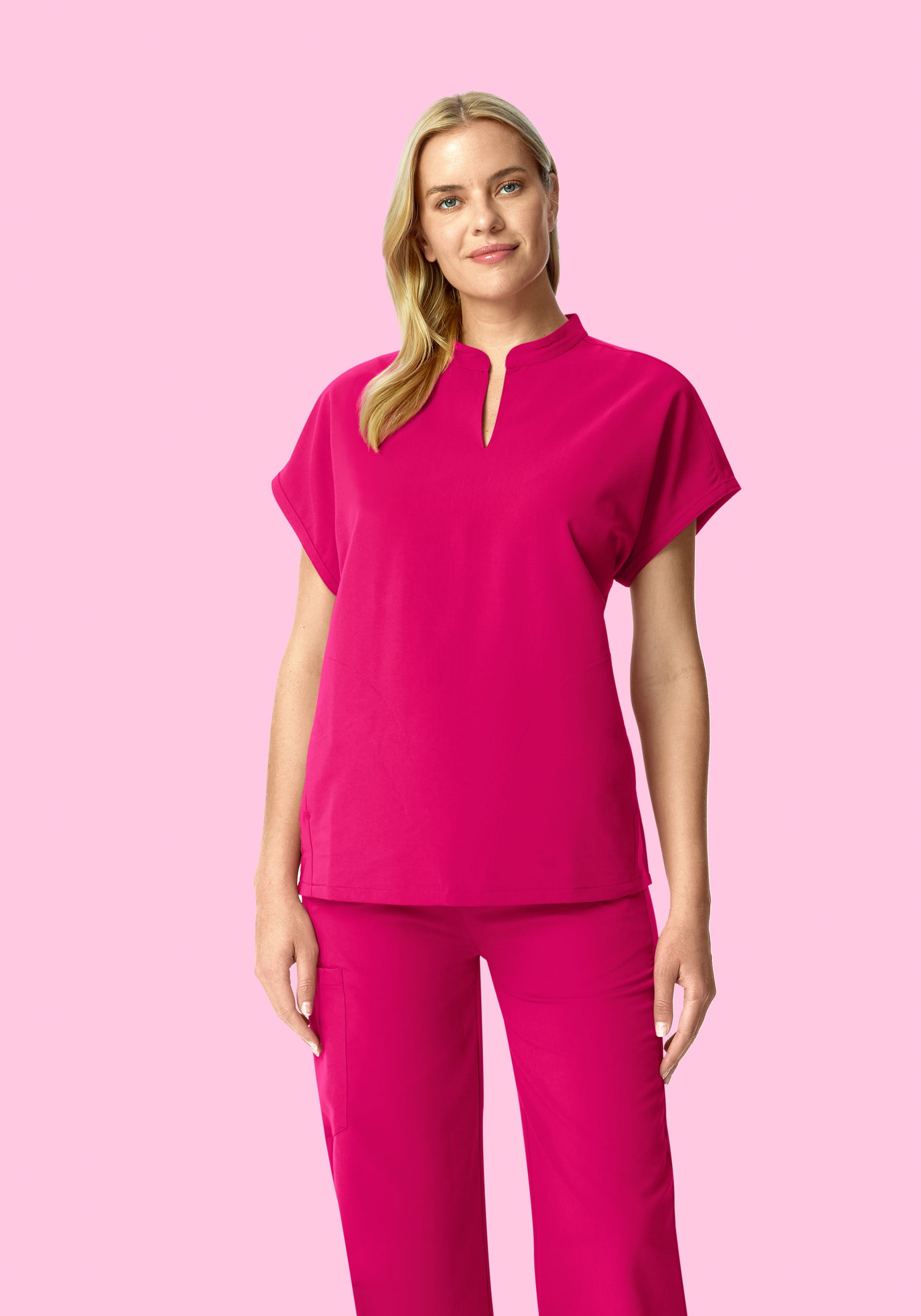 Mandarin Dolman Top Raspberry