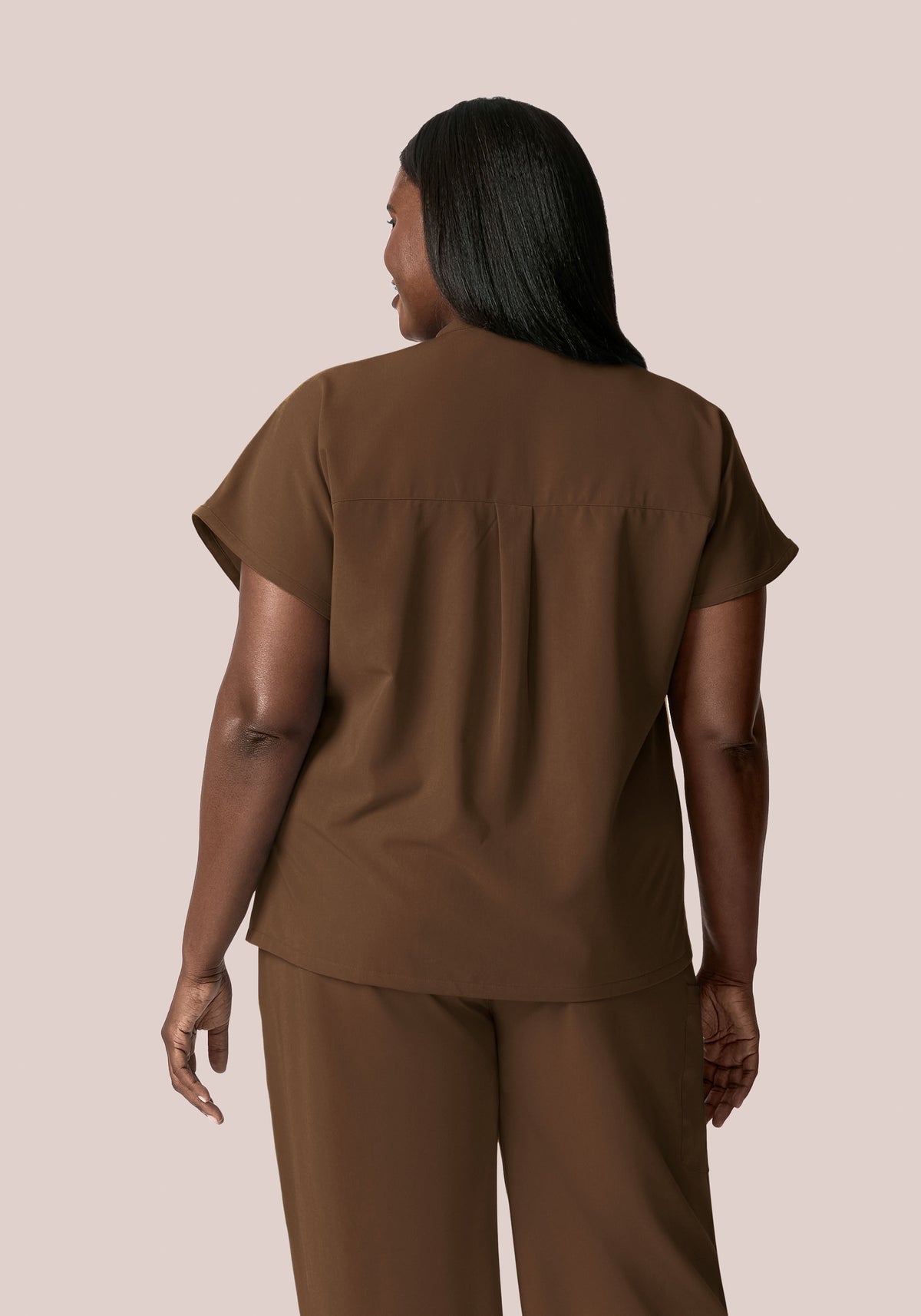 Mandarin Dolman Top Chocolate Brown