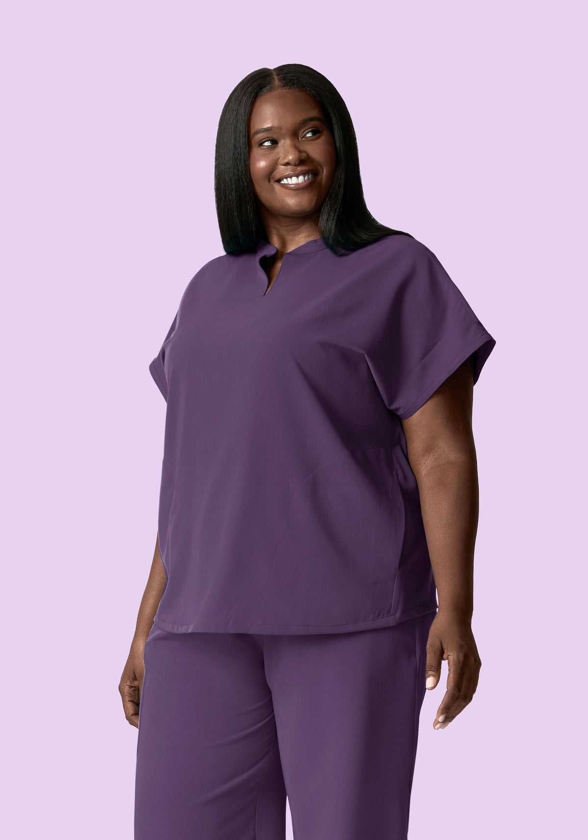 Mandarin Dolman Top Dewberry