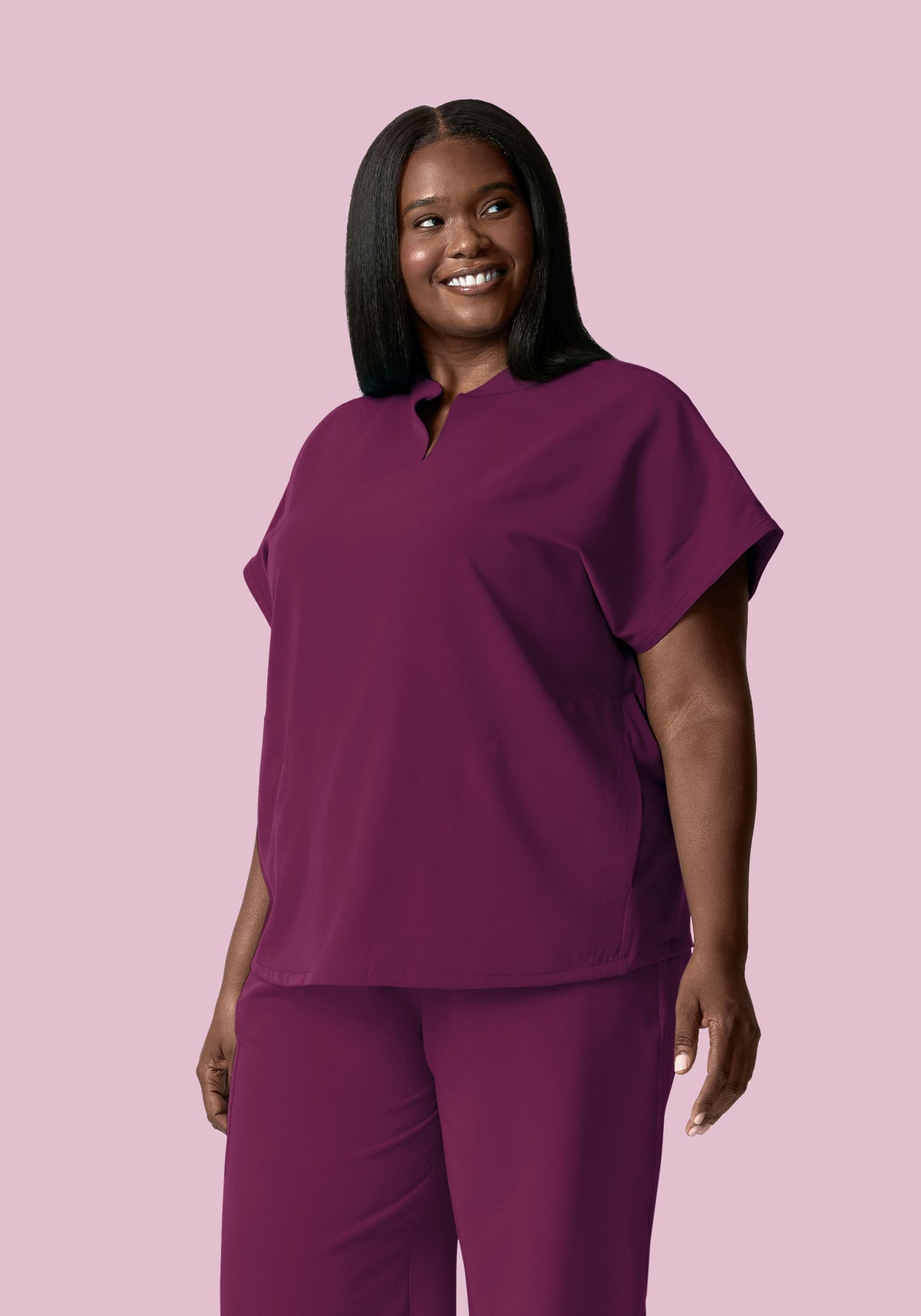 Mandarin Dolman Top Plum