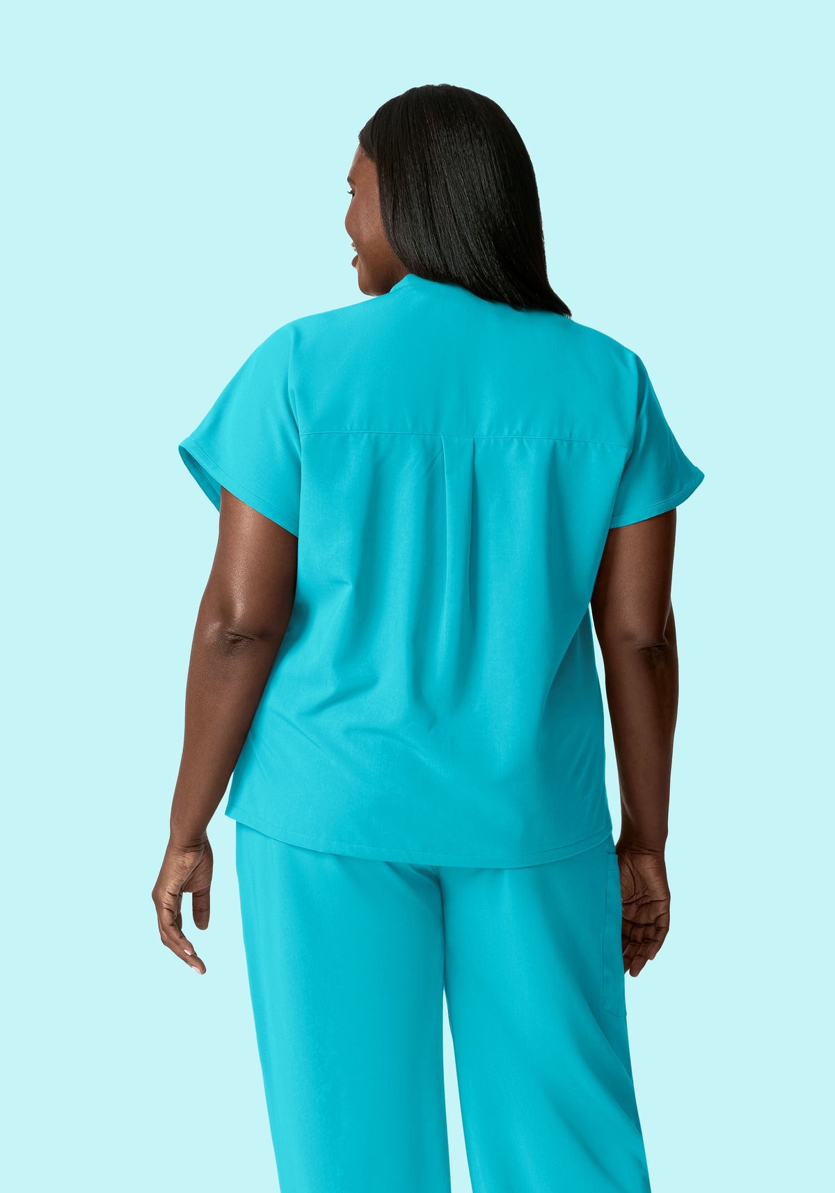 Mandarin Dolman Top Teal