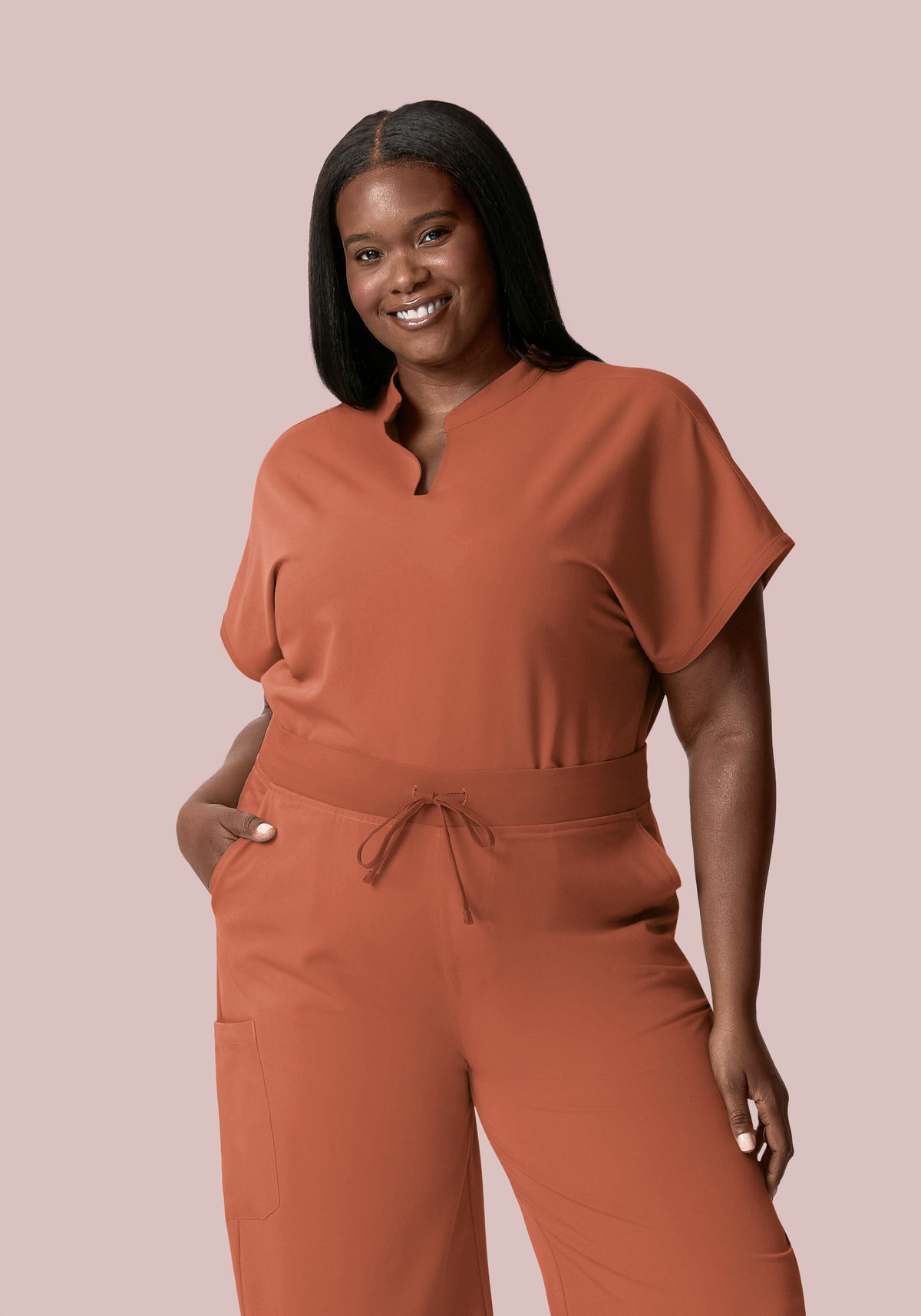 Mandarin Dolman Top Chestnut