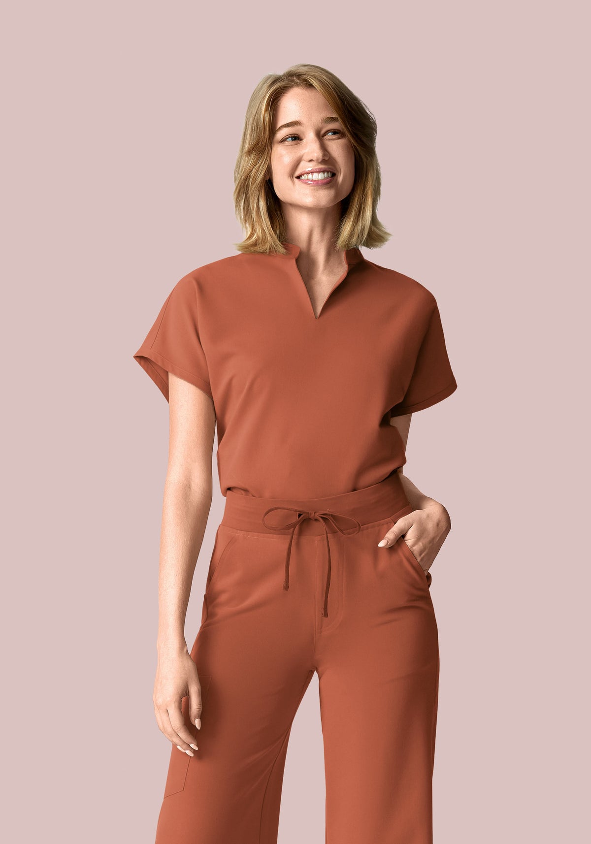Mandarin Dolman Top Chestnut