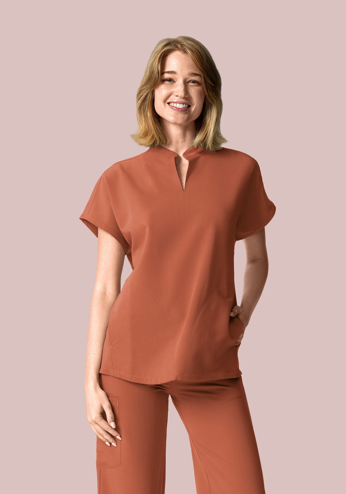Mandarin Dolman Top Chestnut