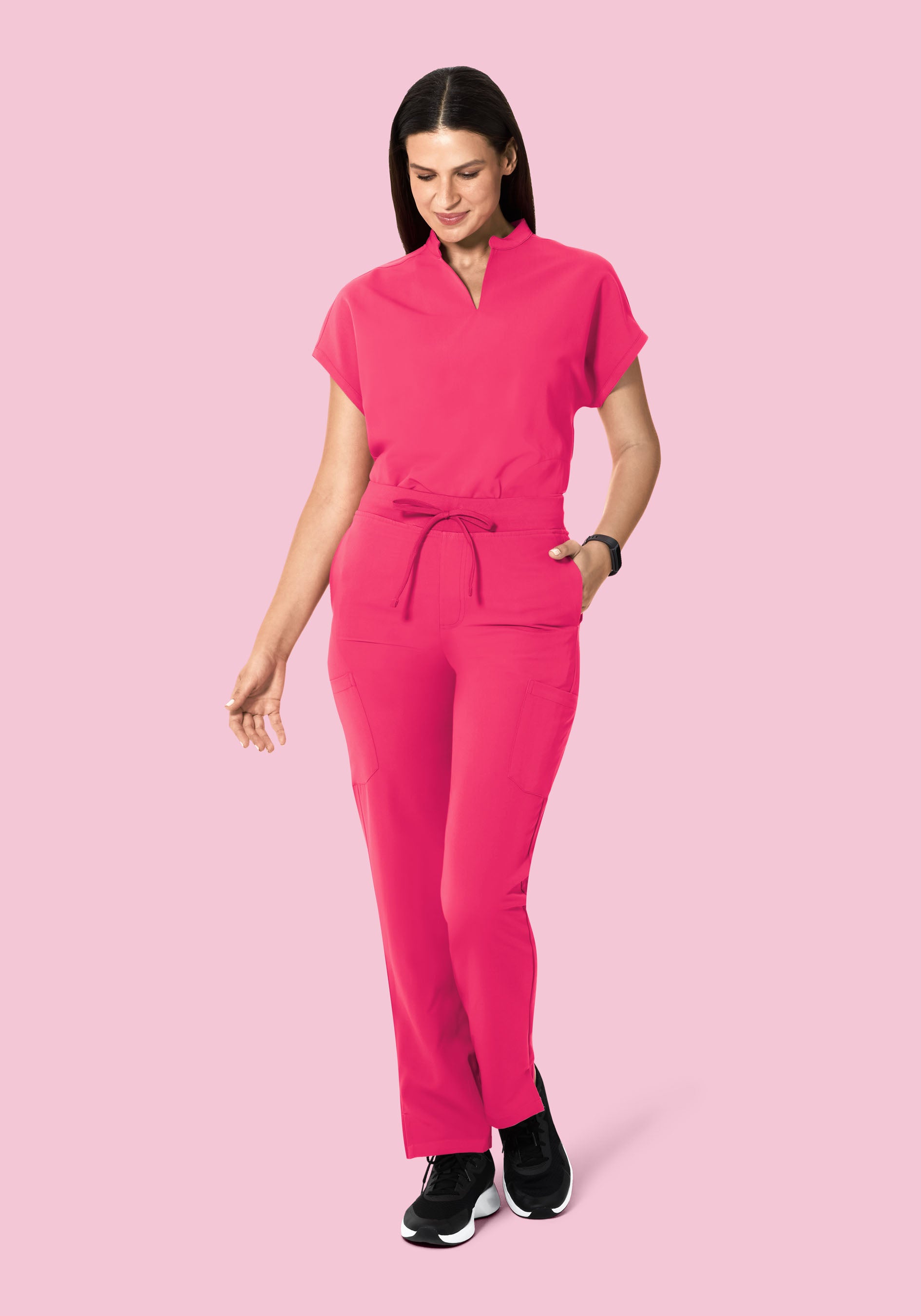 Mandarin Dolman Top Azalea