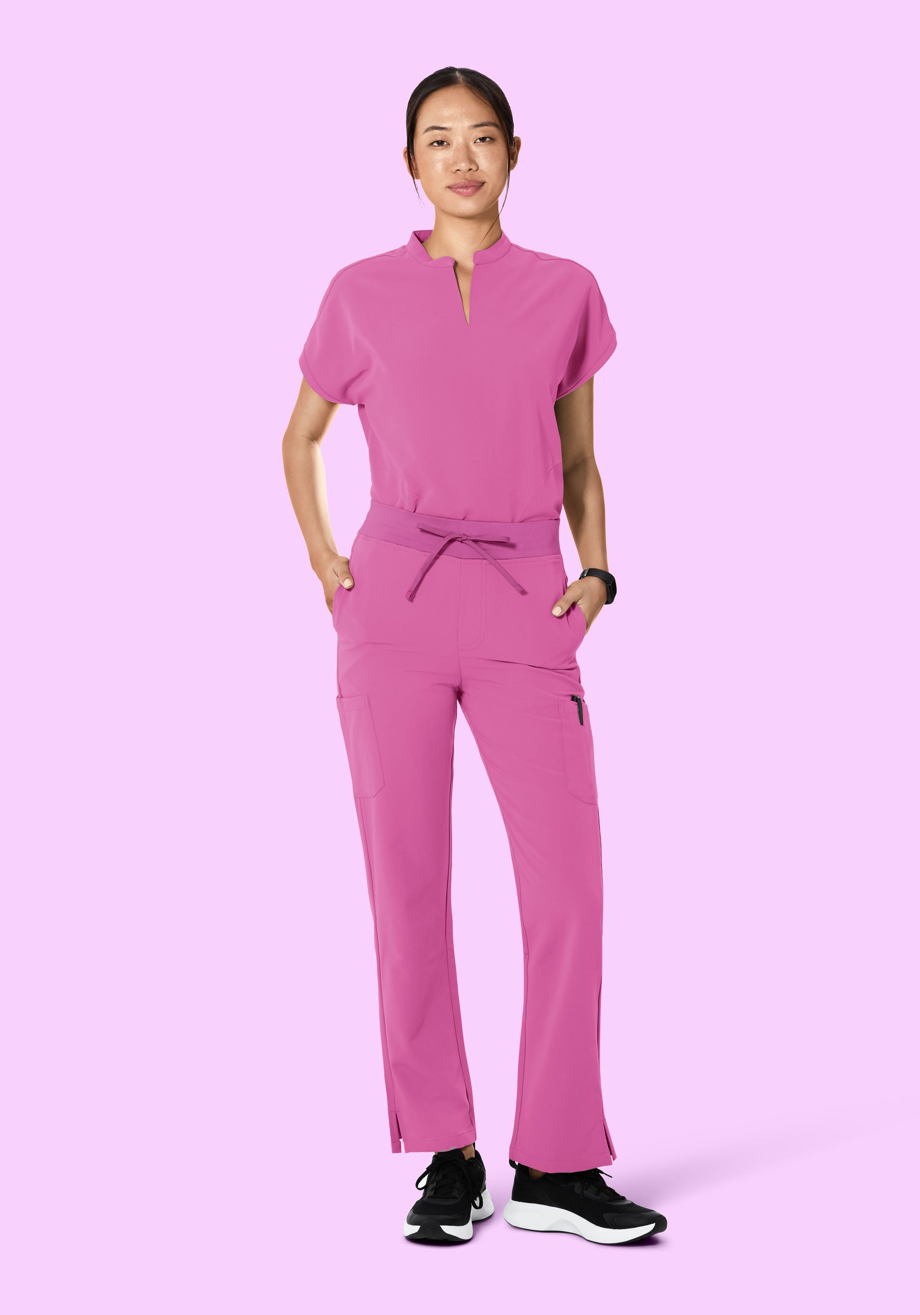 Mandarin Dolman Top Dahlia