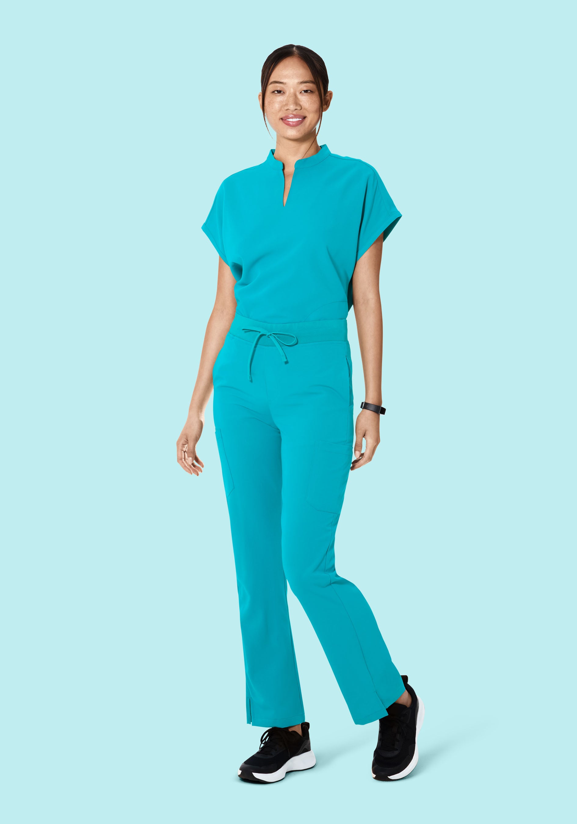 Mandarin Dolman Top Teal