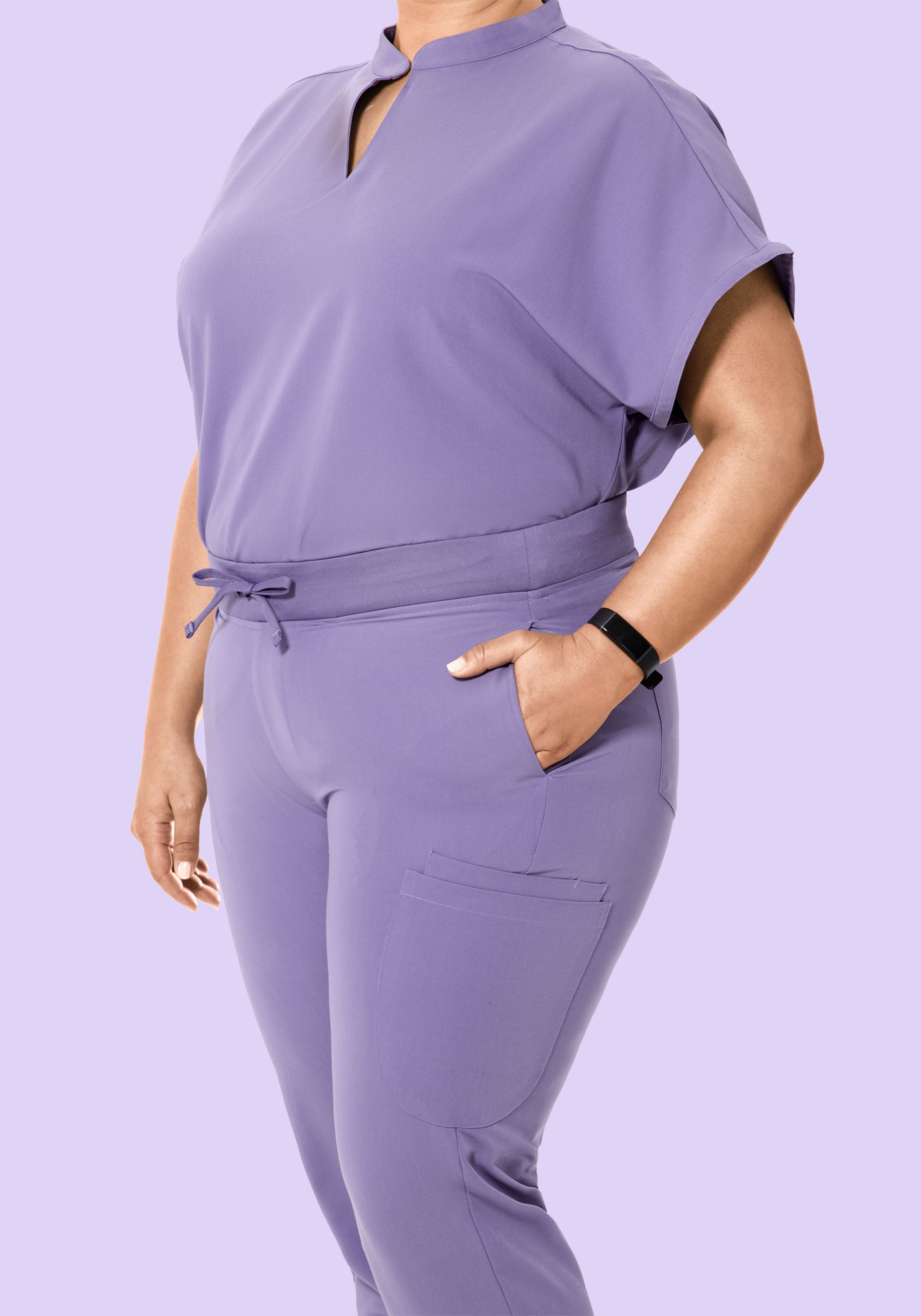 Women's Mid-Rise Slim Leg Scrub Pants - Hyacinth | Mandala Scrubs
