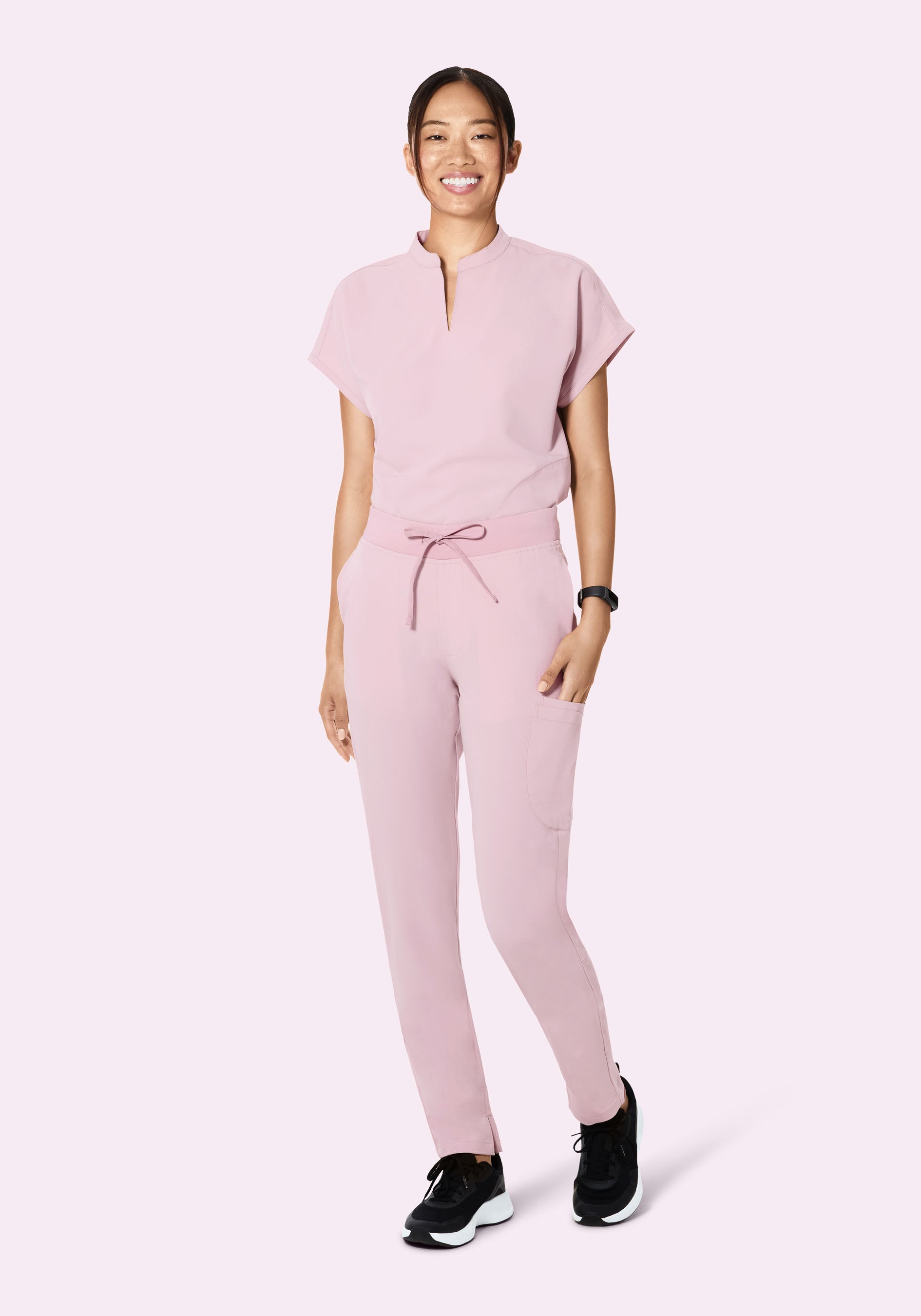Mandarin Dolman Top Blush Blossom