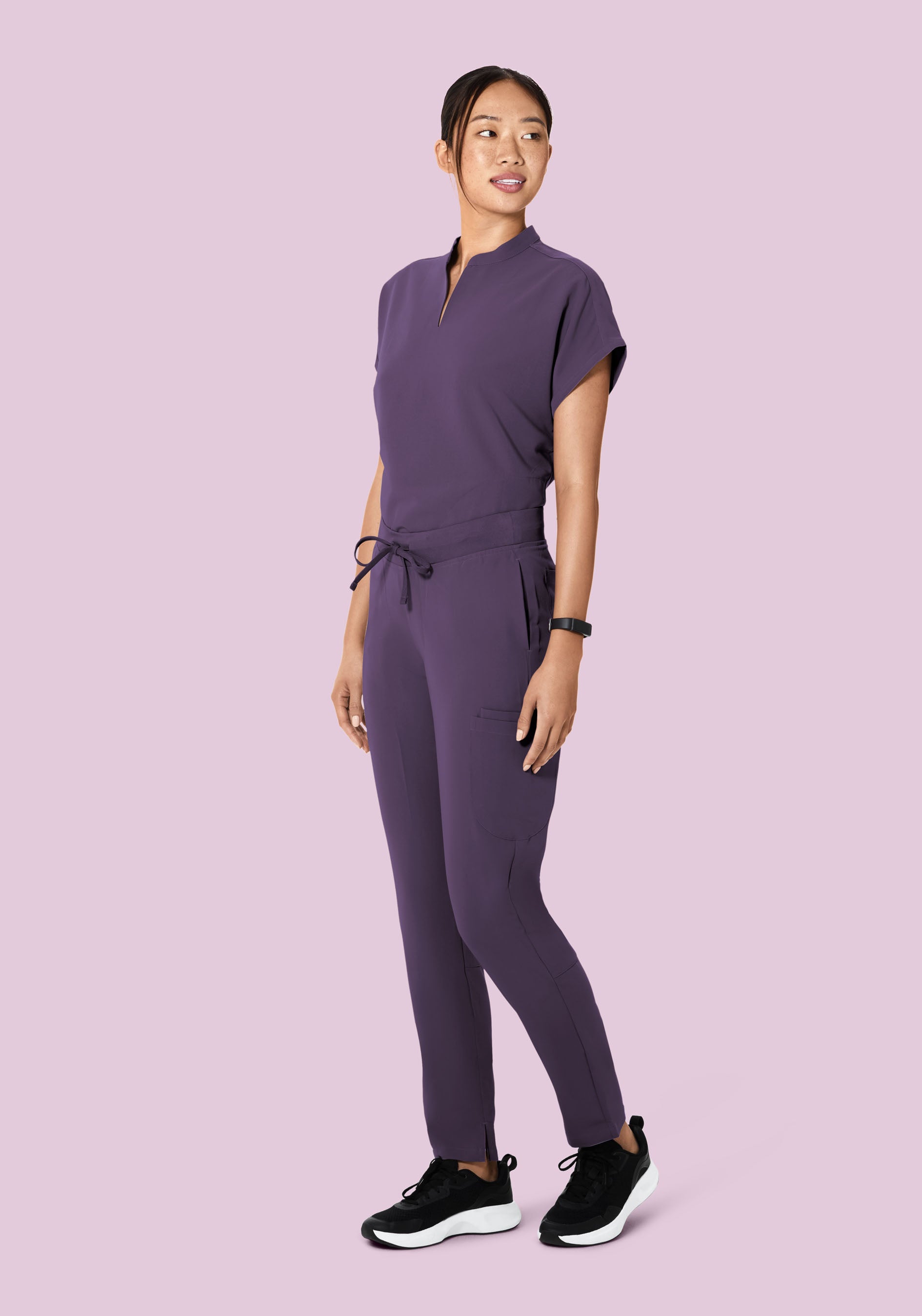 Mandarin Dolman Top Deep Dewberry